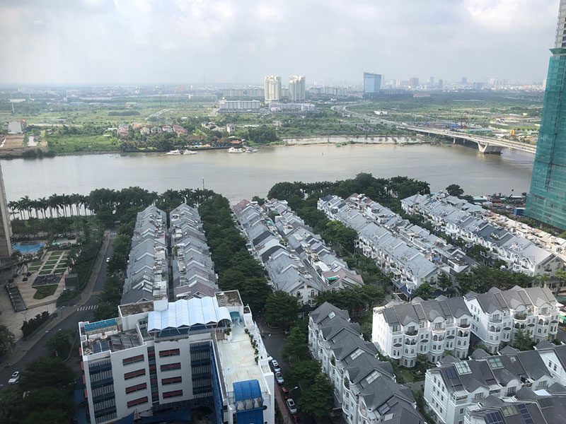 View từ văn phòng Opal Saigon Pearl ra sông Sài Gòn