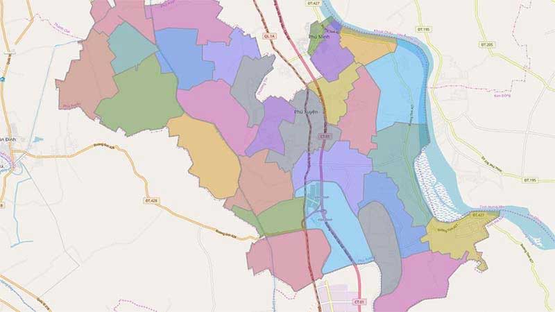 Bản đồ huyện Phú Xuyên