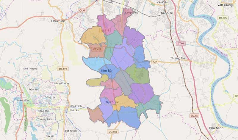 Bản Đồ Hà Nội, Các Quận Huyện Thành Phố Hành Chính 2023