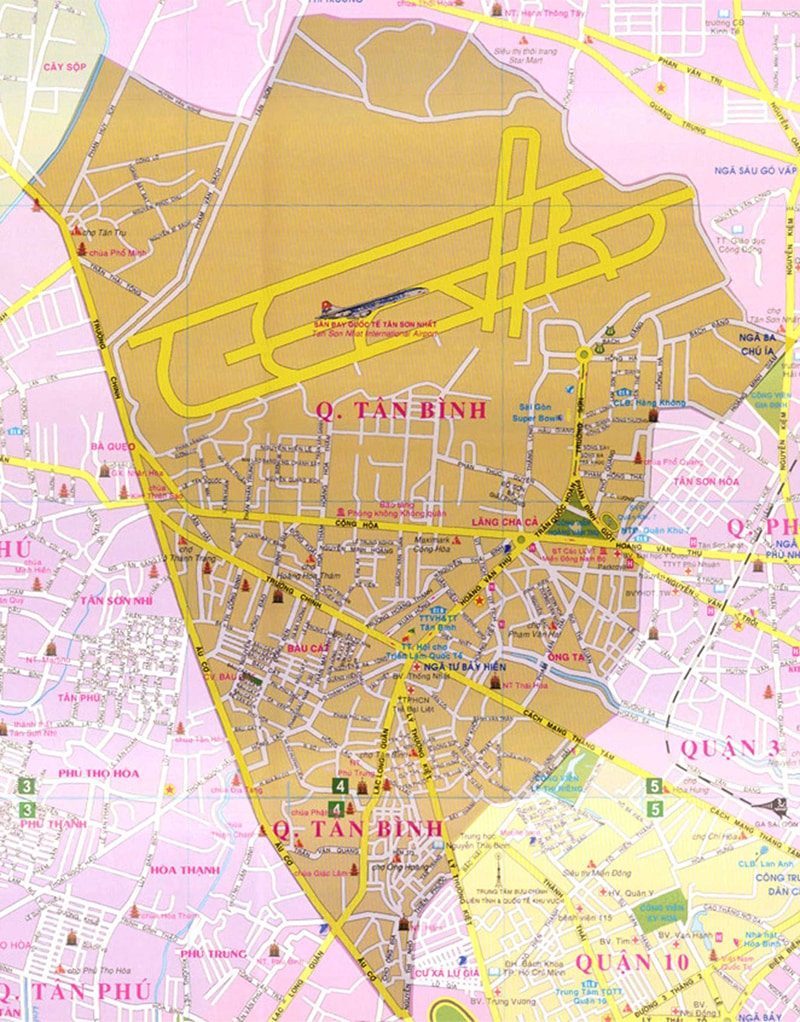 Bản đồ hành chính quận Tân Bình