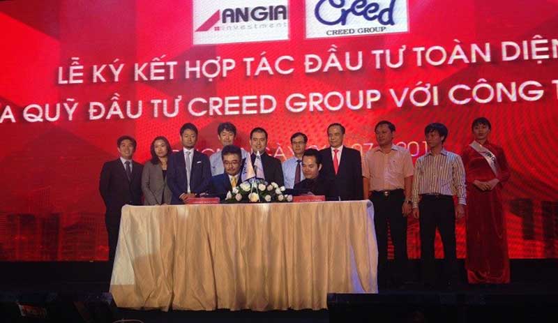 Lễ ký kết hợp tác lâu dài giữ AnGia và Creed Group