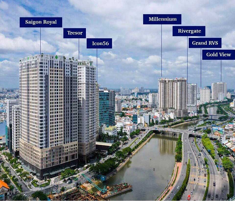 Các dự án căn hộ chung cư quận 4 trải dài trên cung đường Bến Vân Đồn