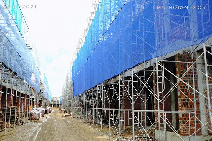 Tiến độ xây dựng dự án Hoian D'Or vào tháng 11/2021