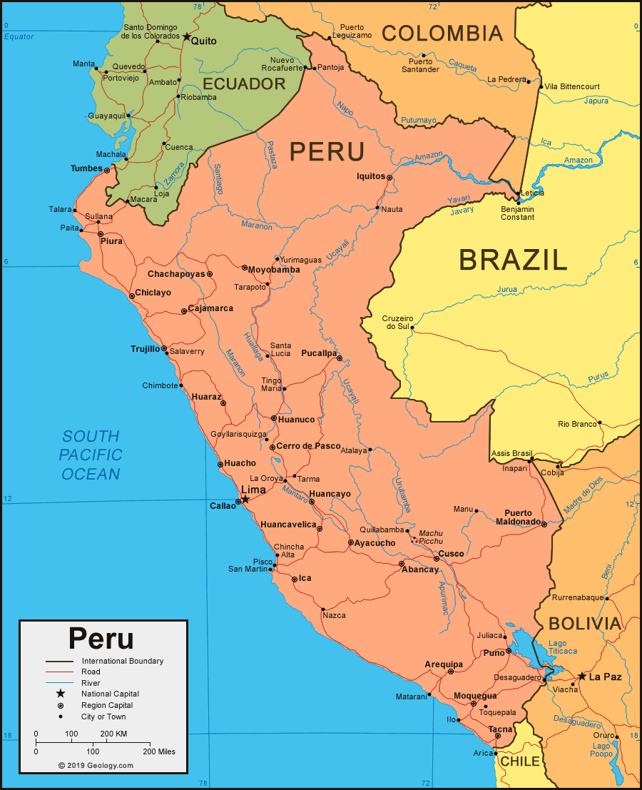 [Update] Bản đồ hành chính đất nước Peru (Peru Map) phóng to năm 2022 14