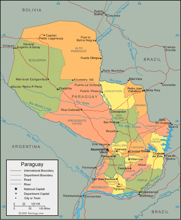 [Update] Bản đồ hành chính đất nước Paraguay (Paraguay Map) phóng to năm 2022 15