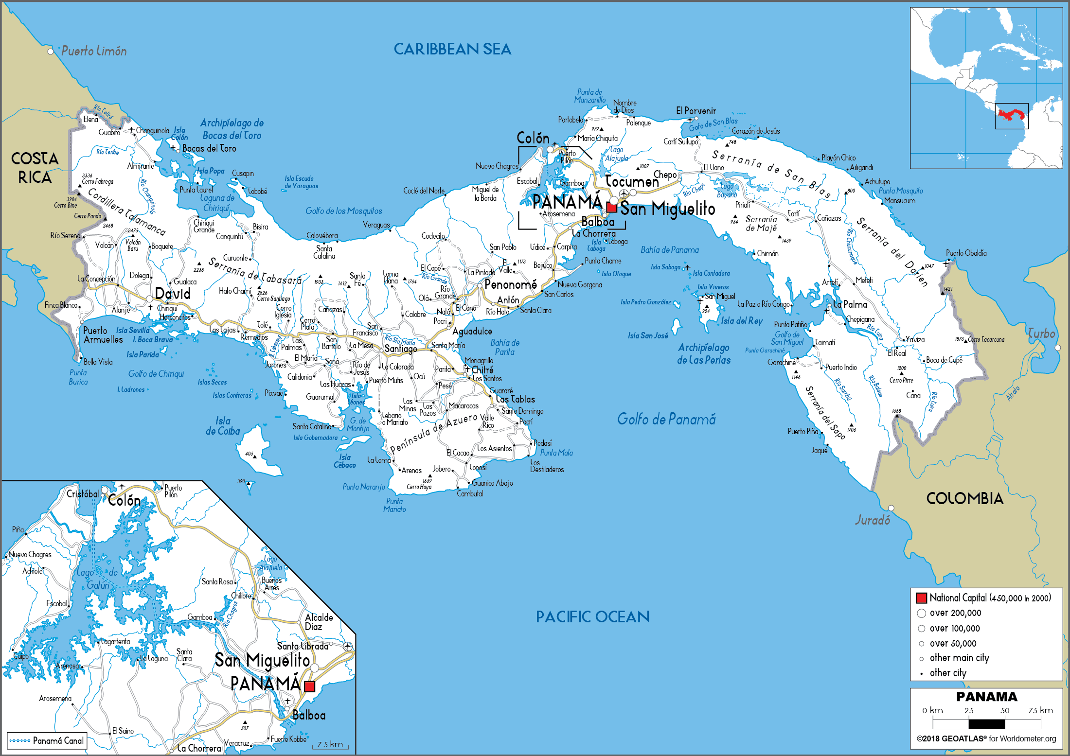 [Update] Bản đồ hành chính đất nước Panama (Panama Map) phóng to năm 2022 21