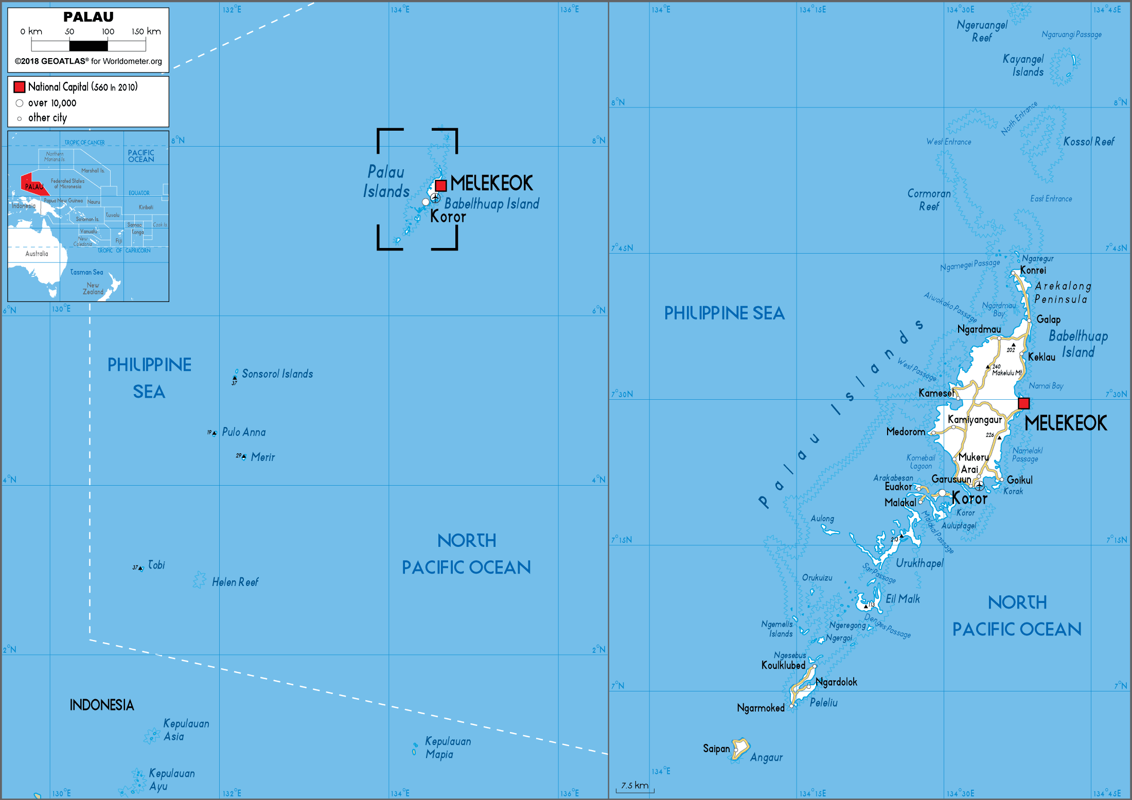[Update] Bản đồ hành chính đất nước Palau (Palau Map) phóng to năm 2022 15