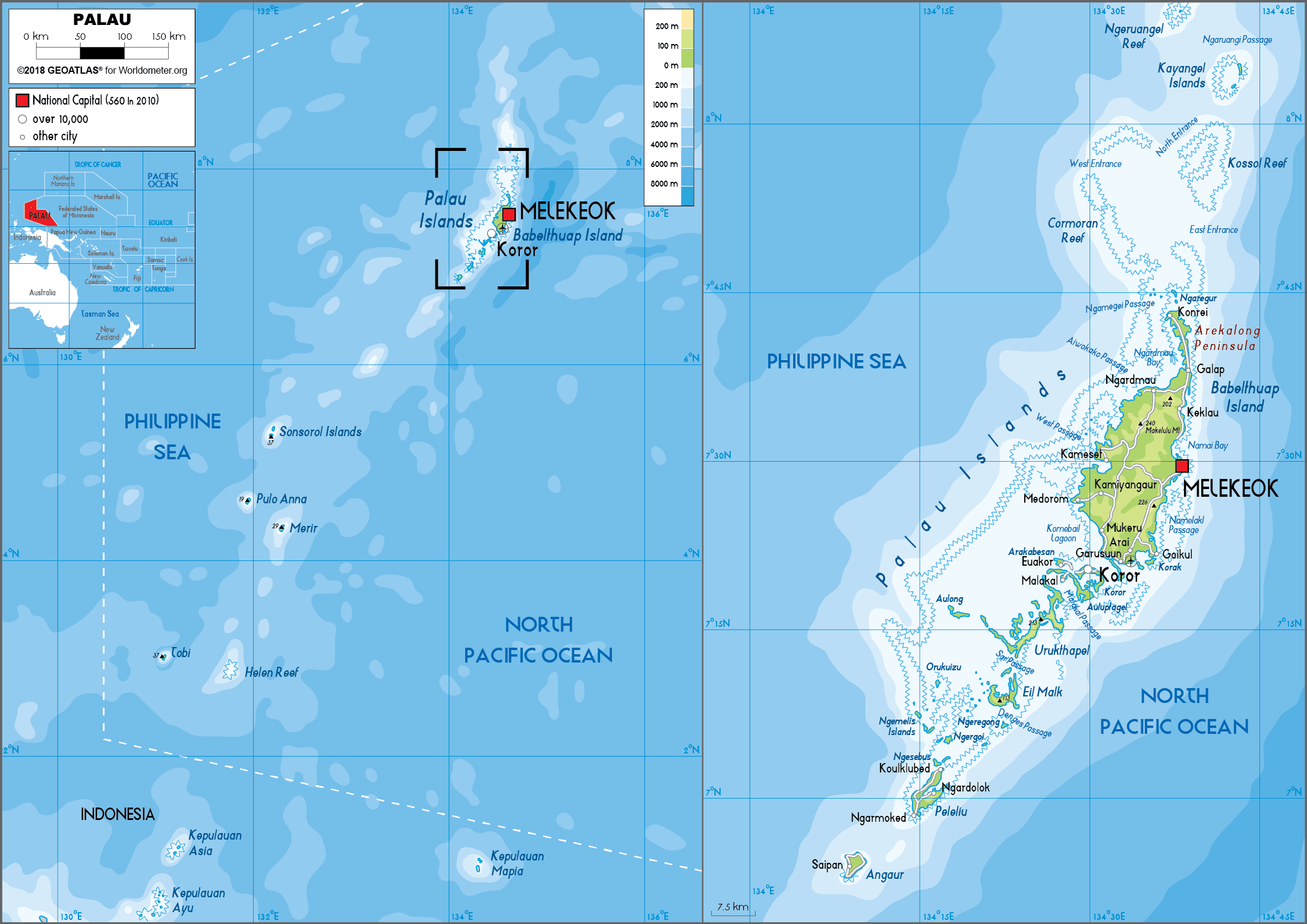 [Update] Bản đồ hành chính đất nước Palau (Palau Map) phóng to năm 2022 16