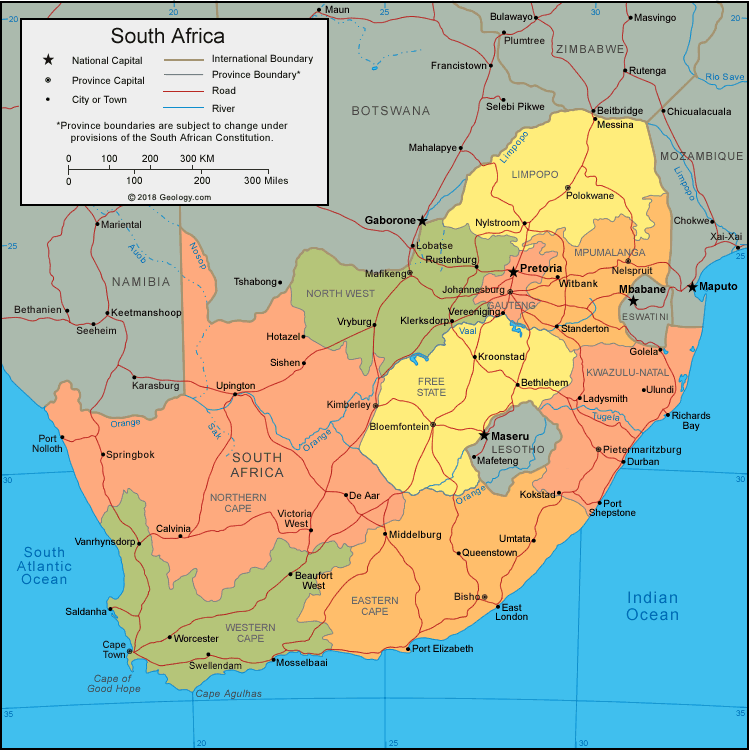 [Update] Bản đồ Cộng hòa Nam Phi khổ lớn phóng to năm 2022 16