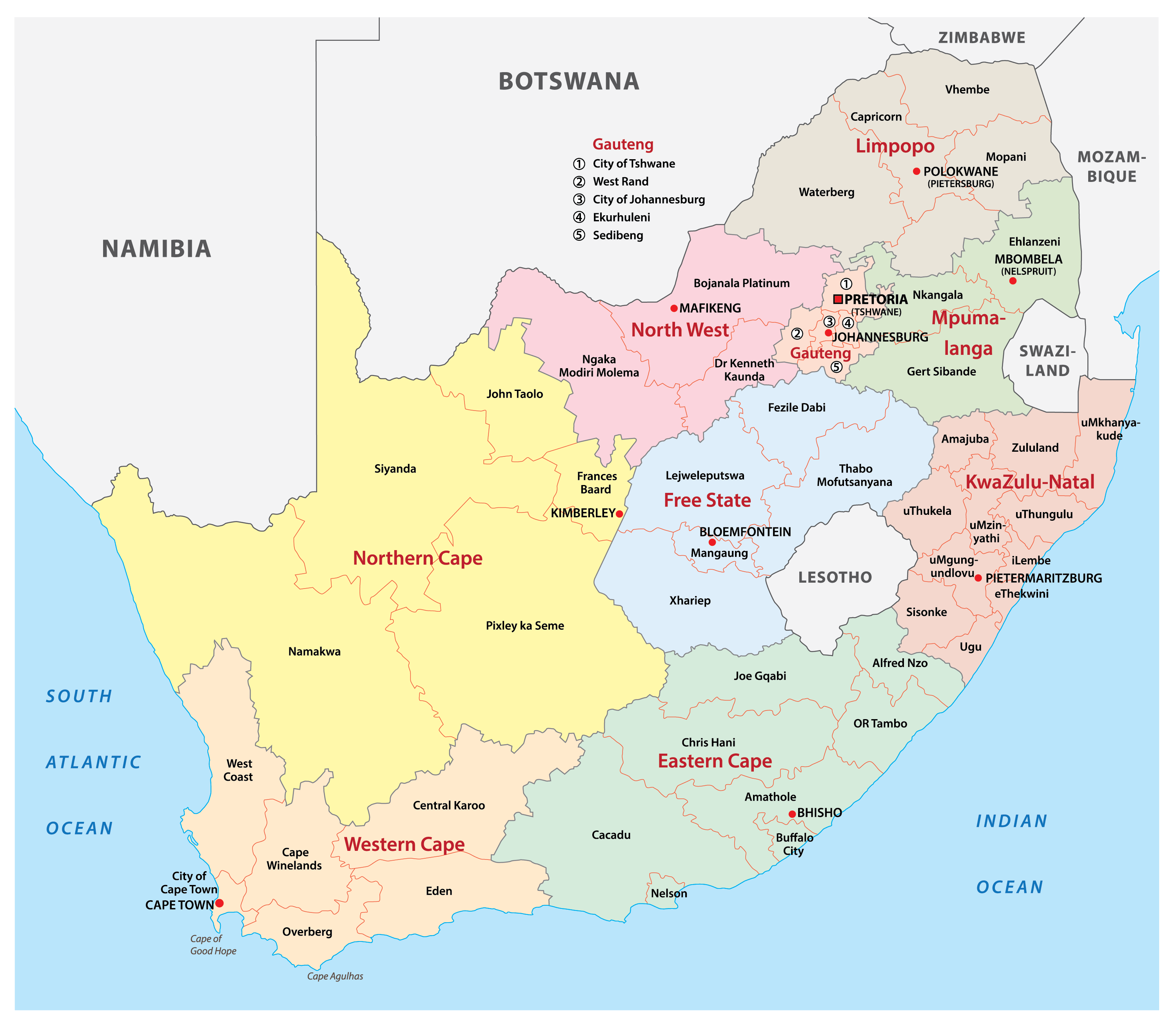 [Update] Bản đồ Cộng hòa Nam Phi khổ lớn phóng to năm 2022 24