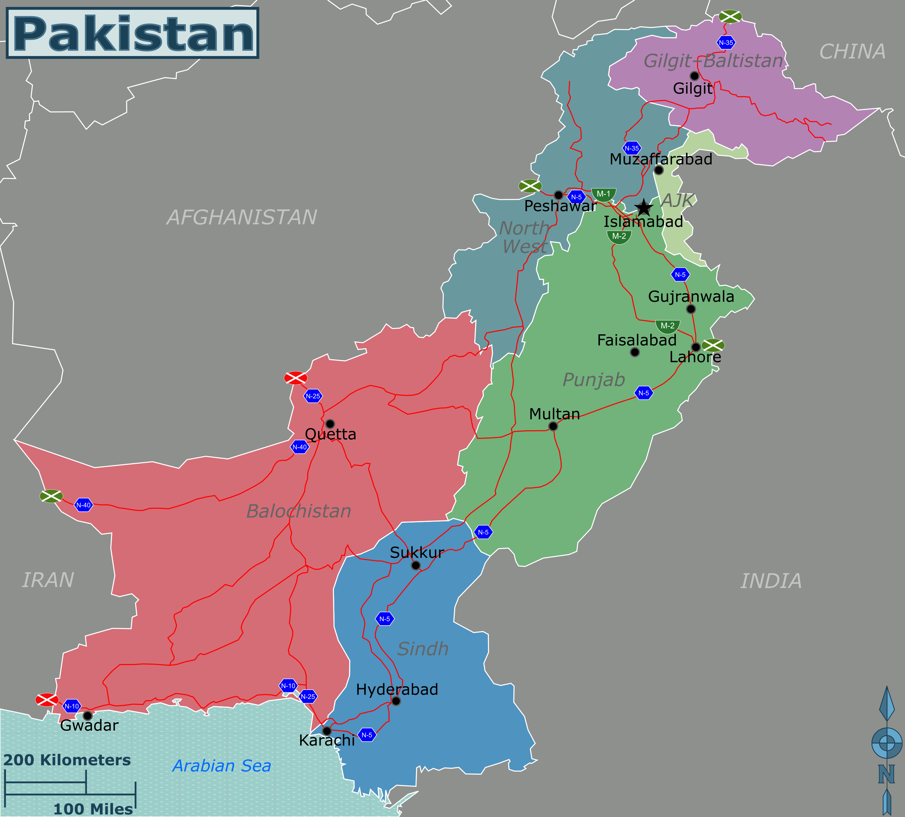 [Update] Bản đồ hành chính đất nước Pakistan (Pakistan Map) phóng to năm 2022 18