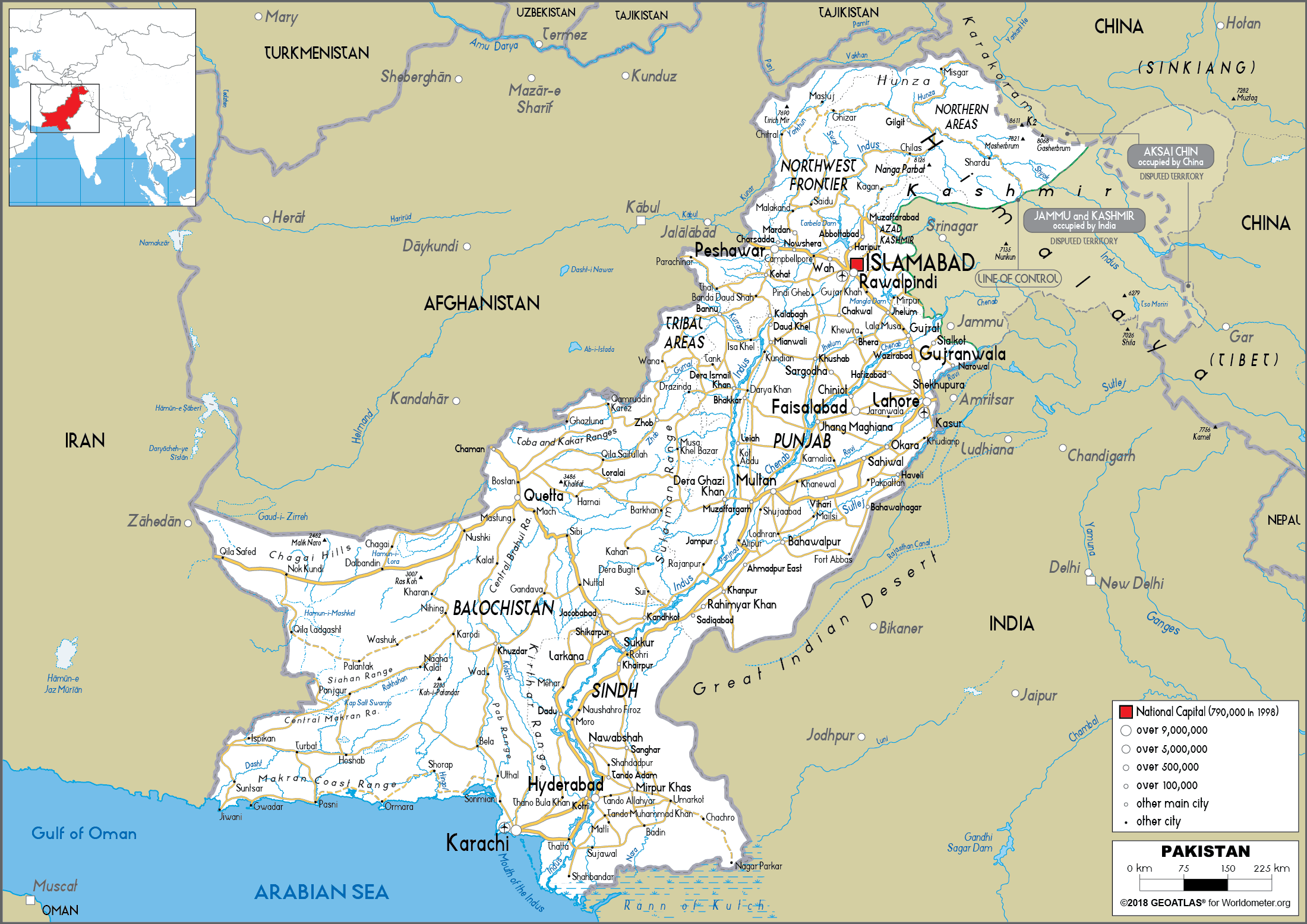 [Update] Bản đồ hành chính đất nước Pakistan (Pakistan Map) phóng to năm 2022 22