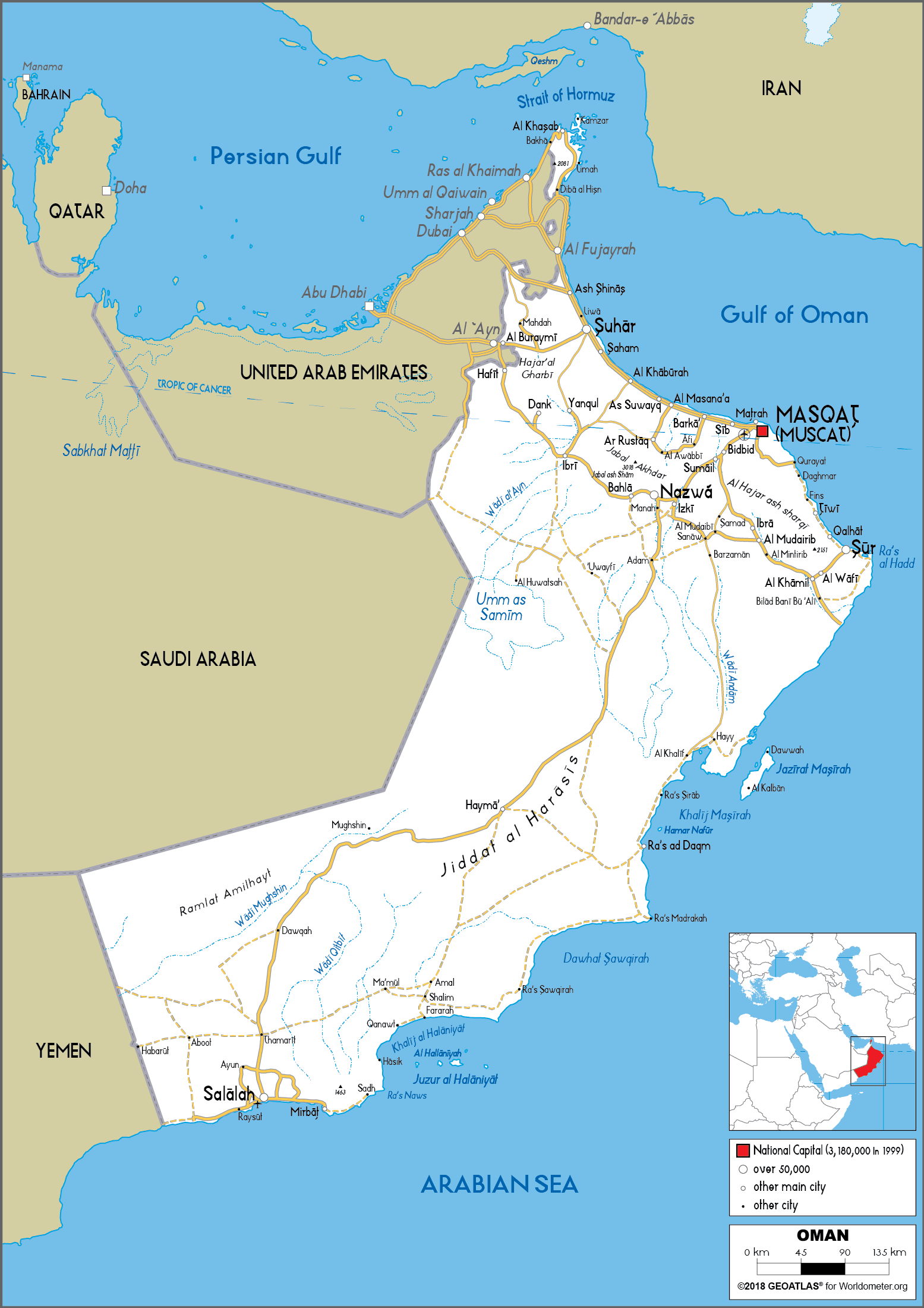 [Update] Bản đồ hành chính đất nước Oman (Oman Map) phóng to năm 2022 24