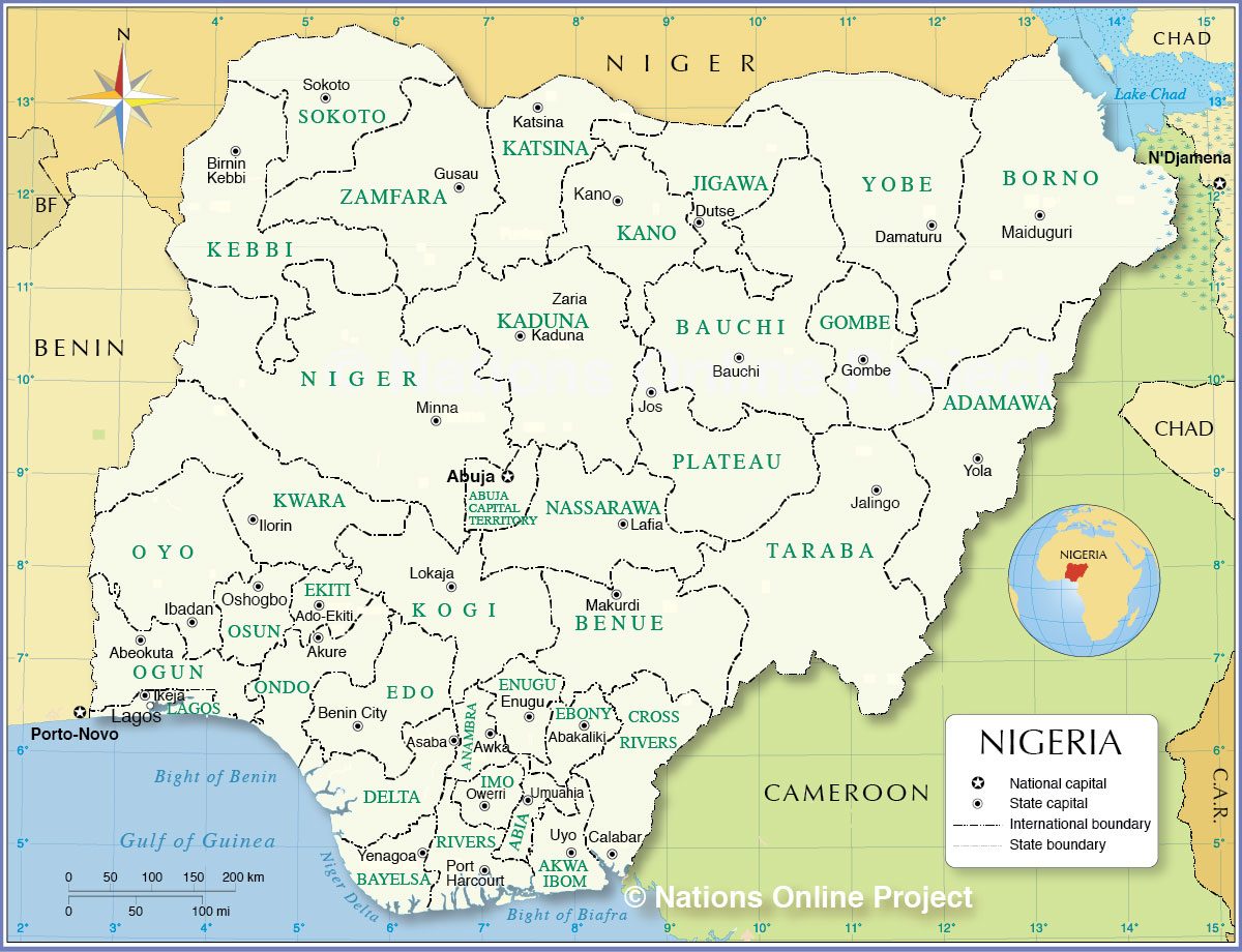 [Update] Bản đồ hành chính đất nước Nigeria (Nigeria Map) phóng to năm 2022 24