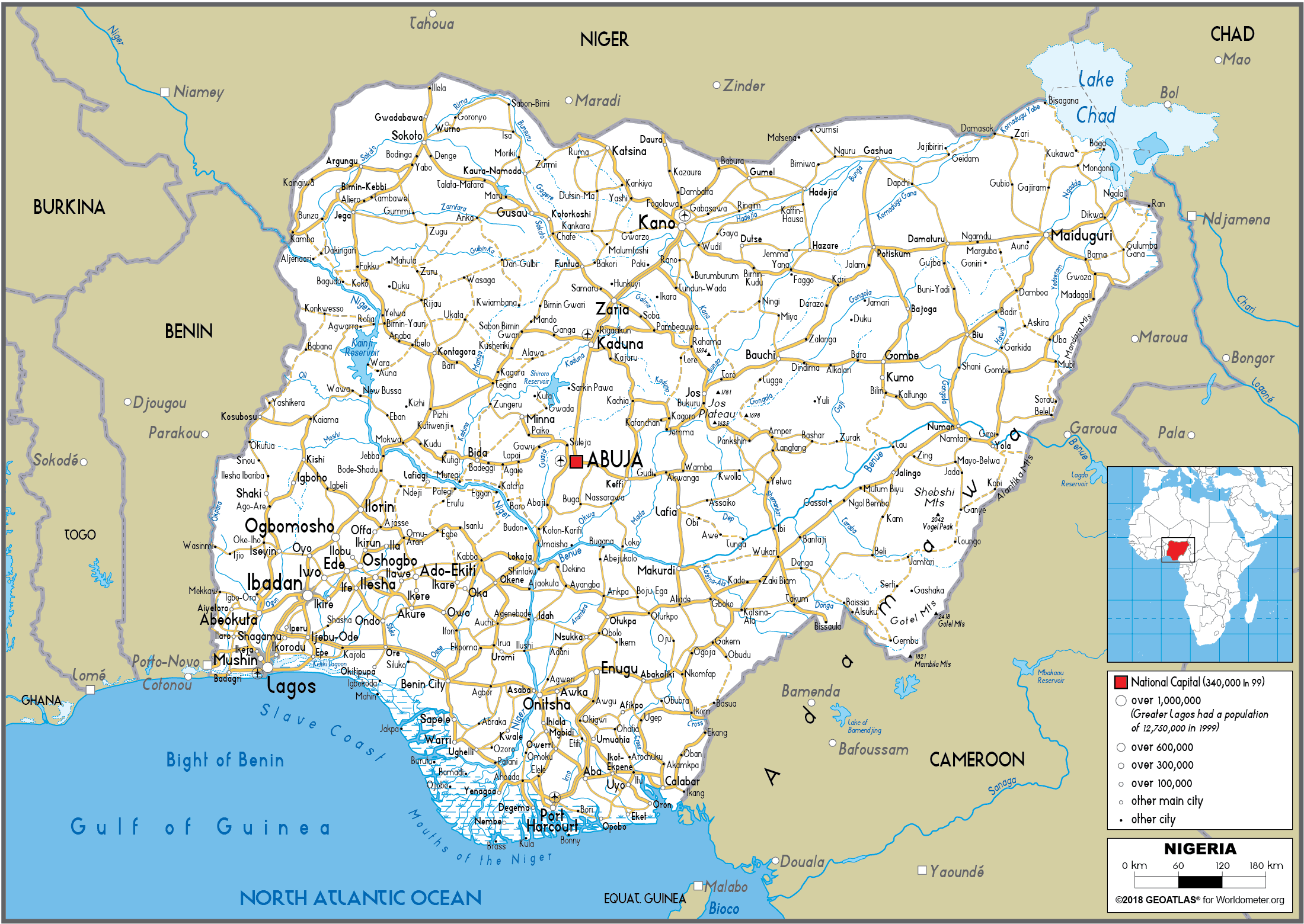 [Update] Bản đồ hành chính đất nước Nigeria (Nigeria Map) phóng to năm 2022 21