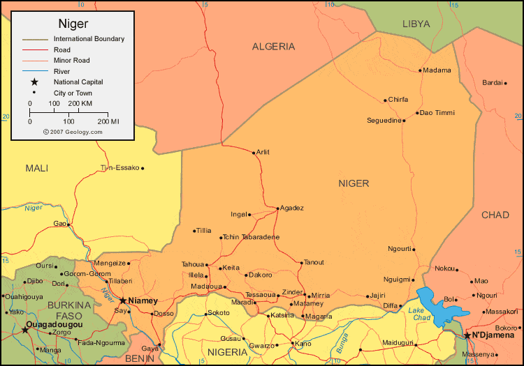 [Update] Bản đồ hành chính đất nước Niger (Niger Map) phóng to năm 2022 14