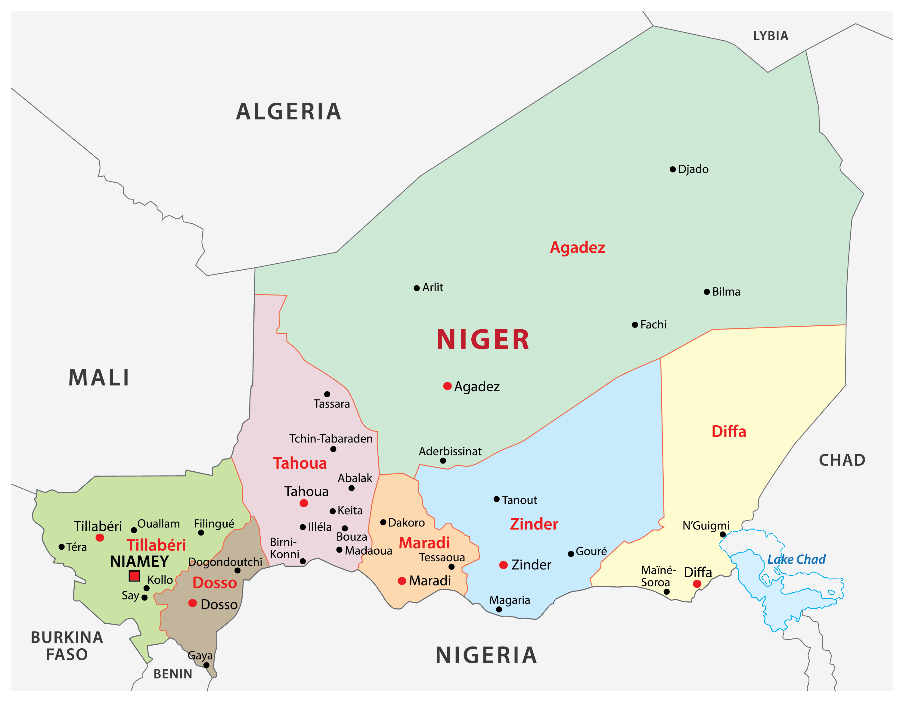 [Update] Bản đồ hành chính đất nước Niger (Niger Map) phóng to năm 2022 16