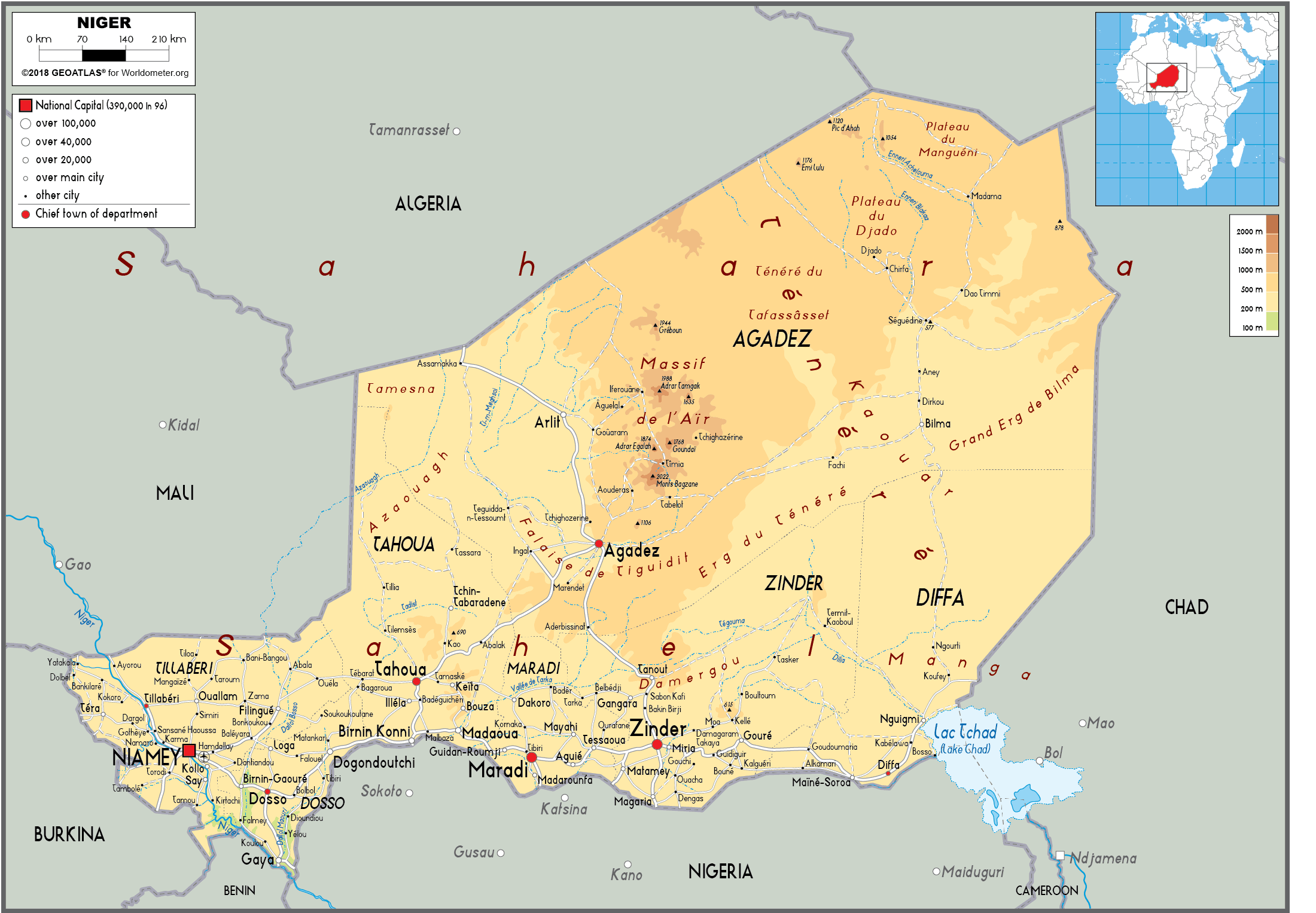 [Update] Bản đồ hành chính đất nước Niger (Niger Map) phóng to năm 2022 18