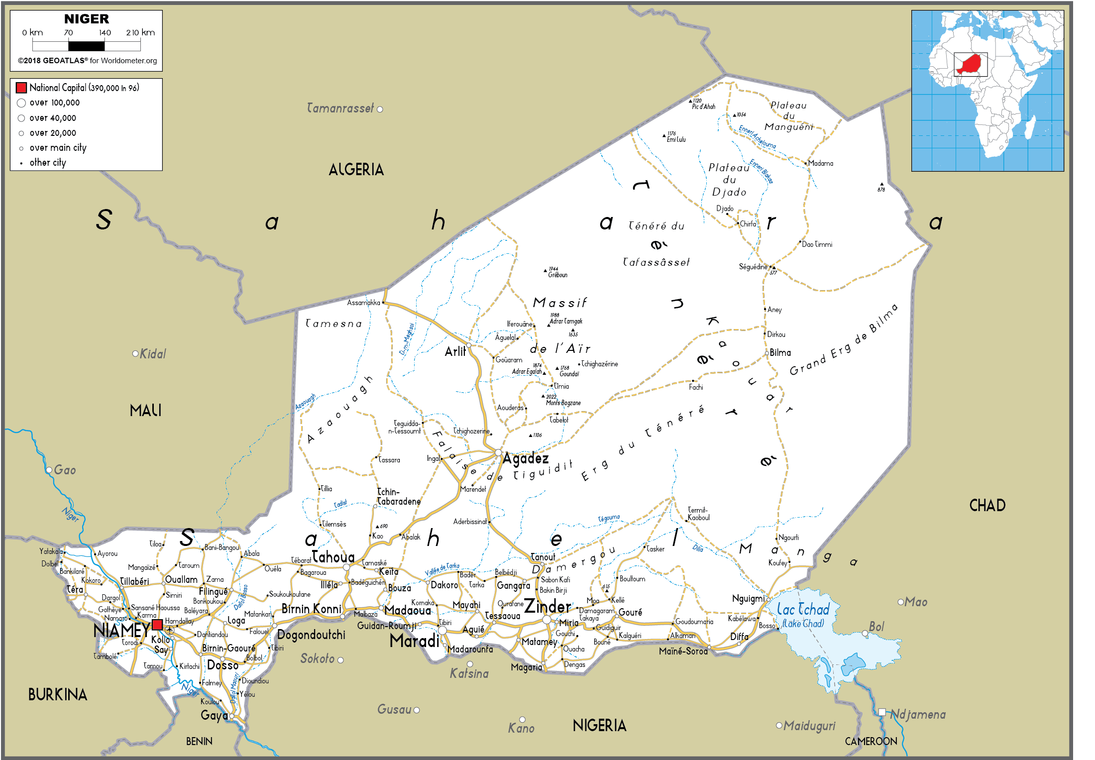 [Update] Bản đồ hành chính đất nước Niger (Niger Map) phóng to năm 2022 19