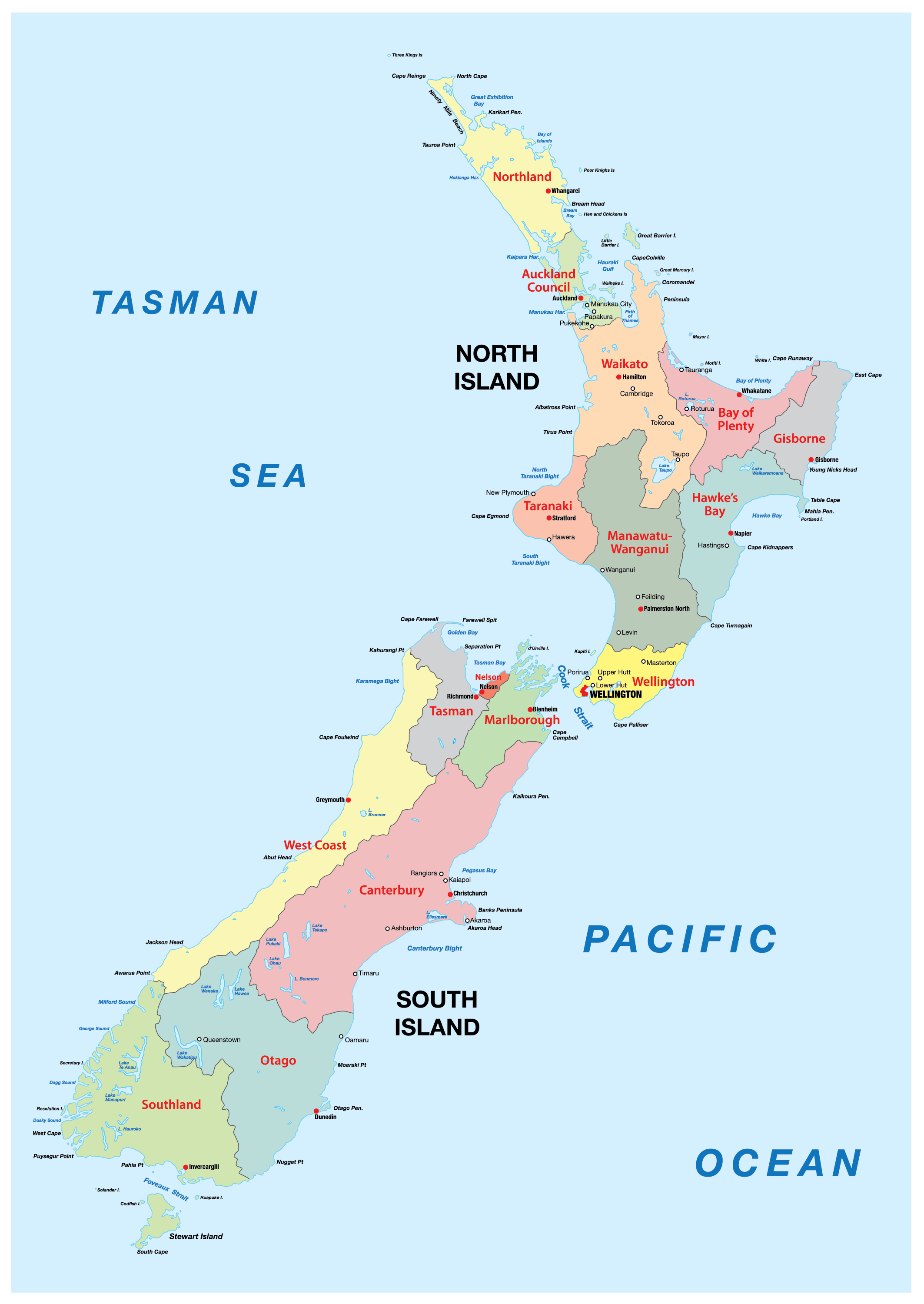 [Update] Bản đồ hành chính đất nước New Zealand (New Zealand Map) phóng to năm 2022 28