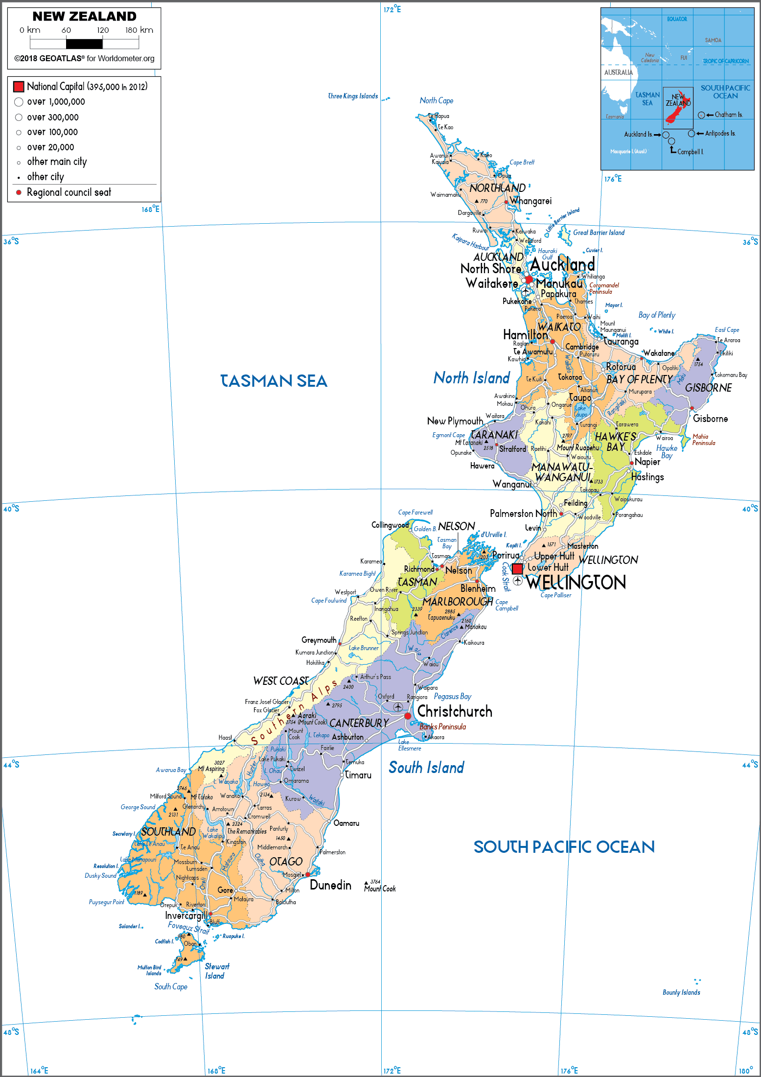 [Update] Bản đồ hành chính đất nước New Zealand (New Zealand Map) phóng to năm 2022 30