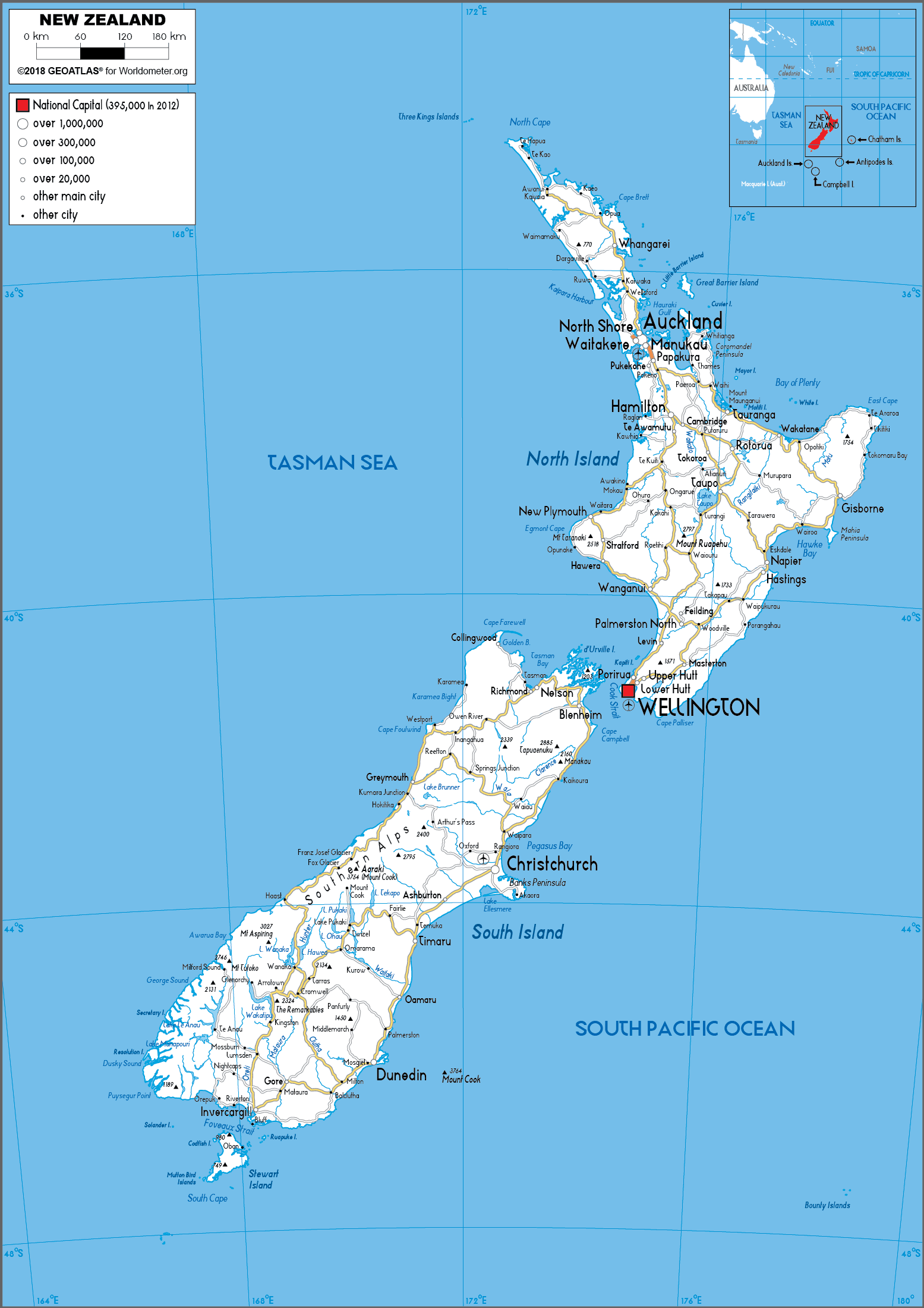 [Update] Bản đồ hành chính đất nước New Zealand (New Zealand Map) phóng to năm 2022 31