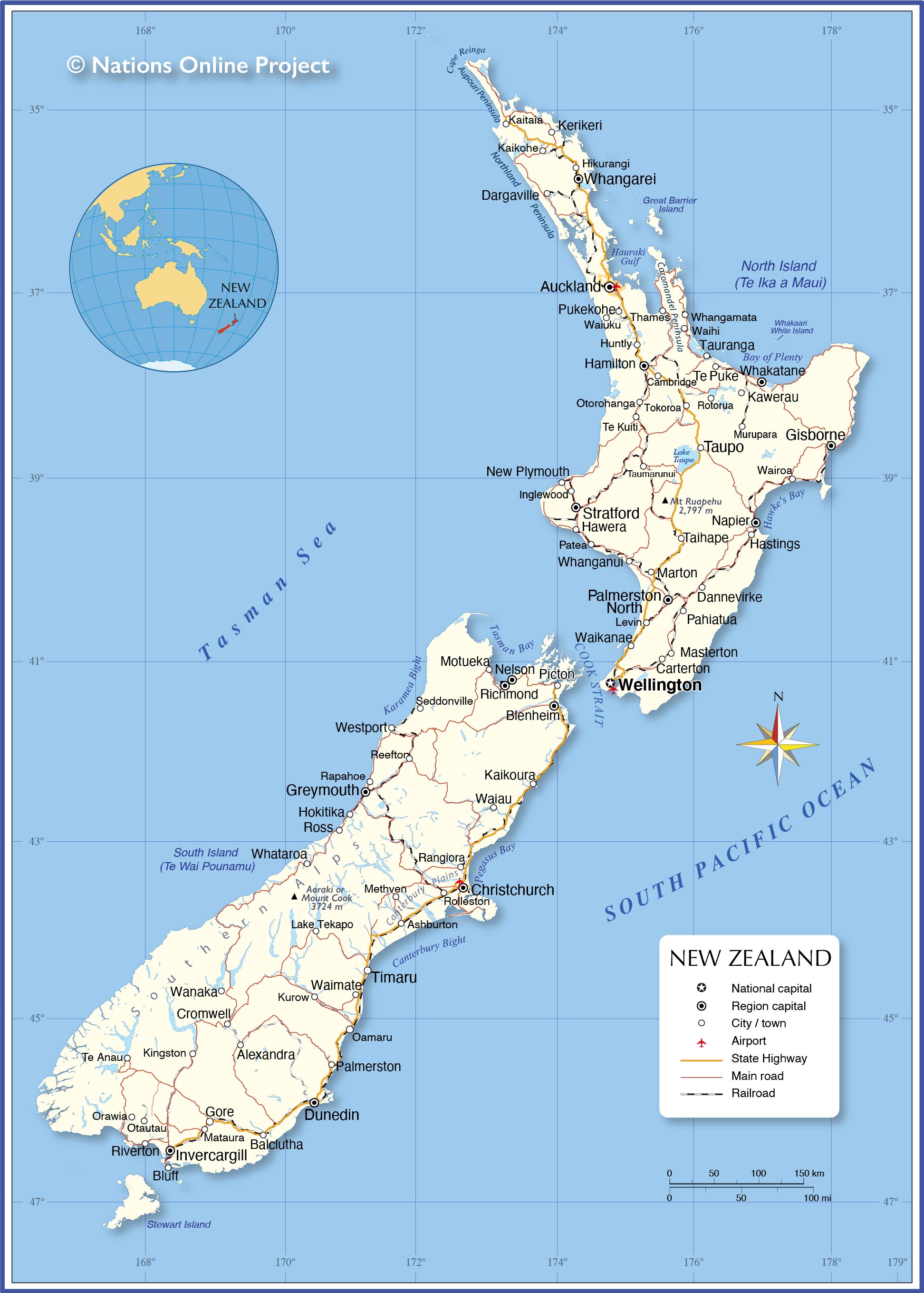 [Update] Bản đồ hành chính đất nước New Zealand (New Zealand Map) phóng to năm 2022 37