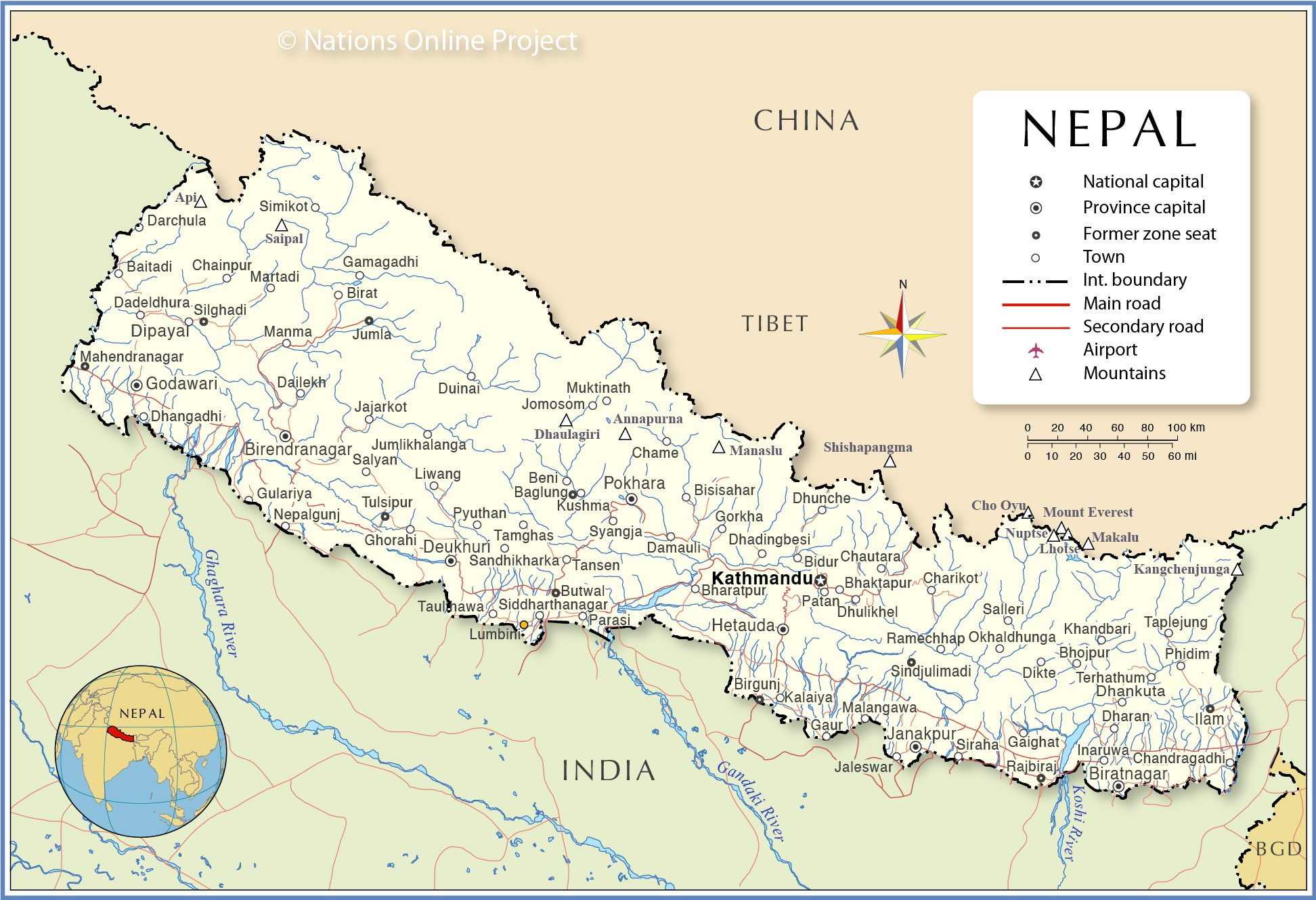 [Update] Bản đồ hành chính đất nước Nepal (Nepal Map) phóng to năm 2022 27