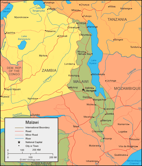 [Update] Bản đồ hành chính đất nước Malawi (Malawi Map) phóng to năm 2022 11