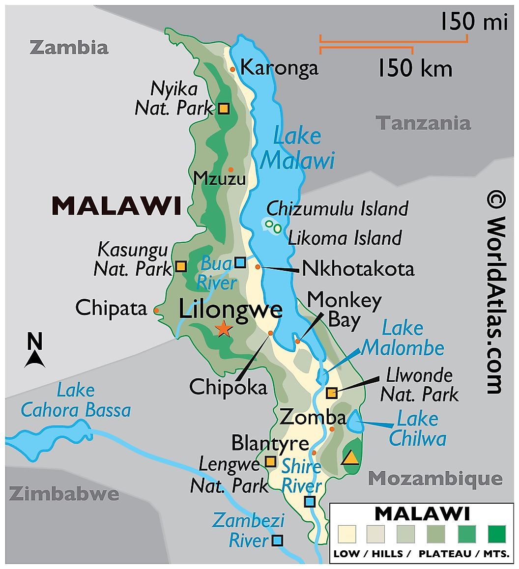 [Update] Bản đồ hành chính đất nước Malawi (Malawi Map) phóng to năm 2022 12