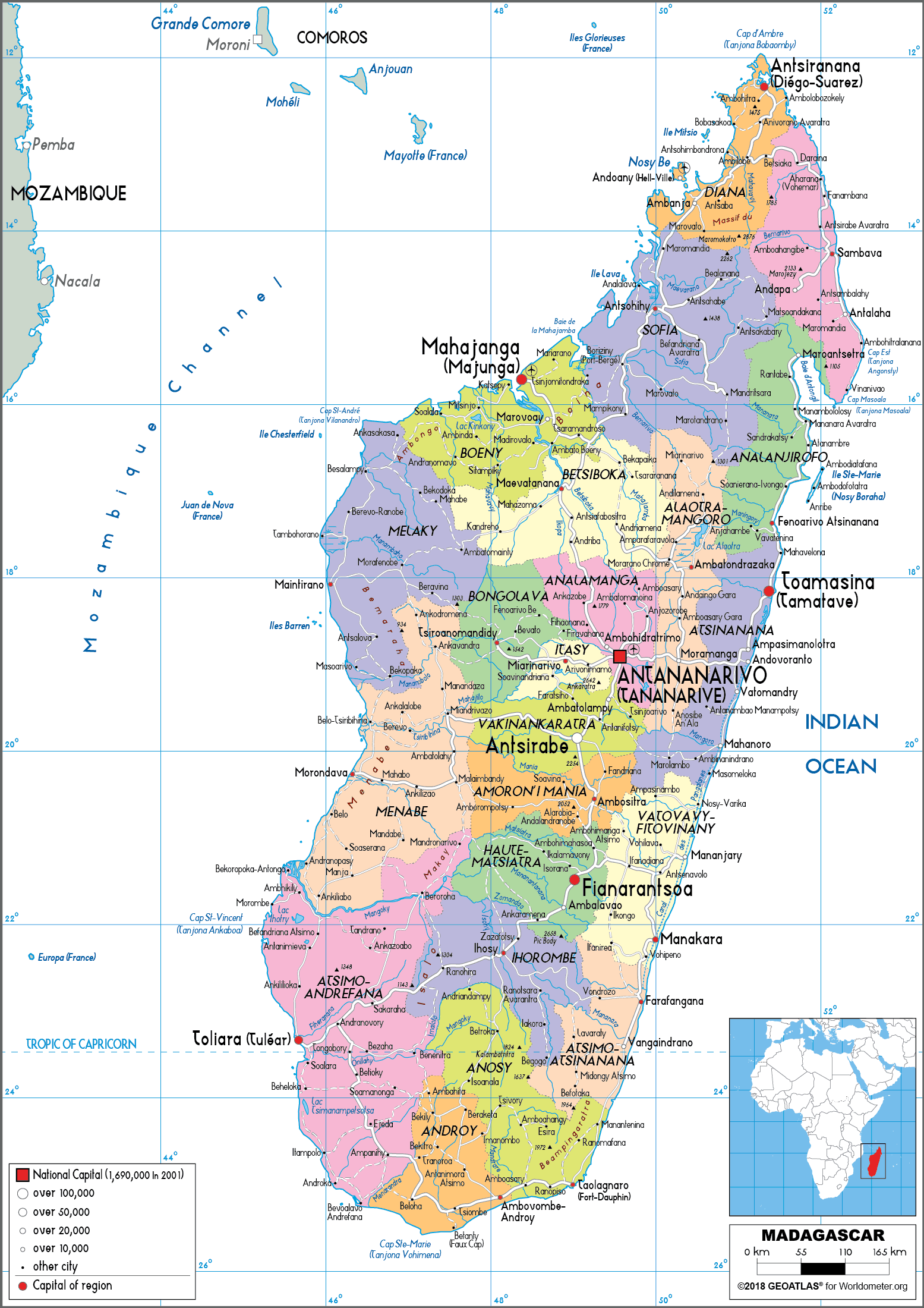 [Update] Bản đồ hành chính đất nước Madagascar (Madagascar Map) phóng to năm 2022 30