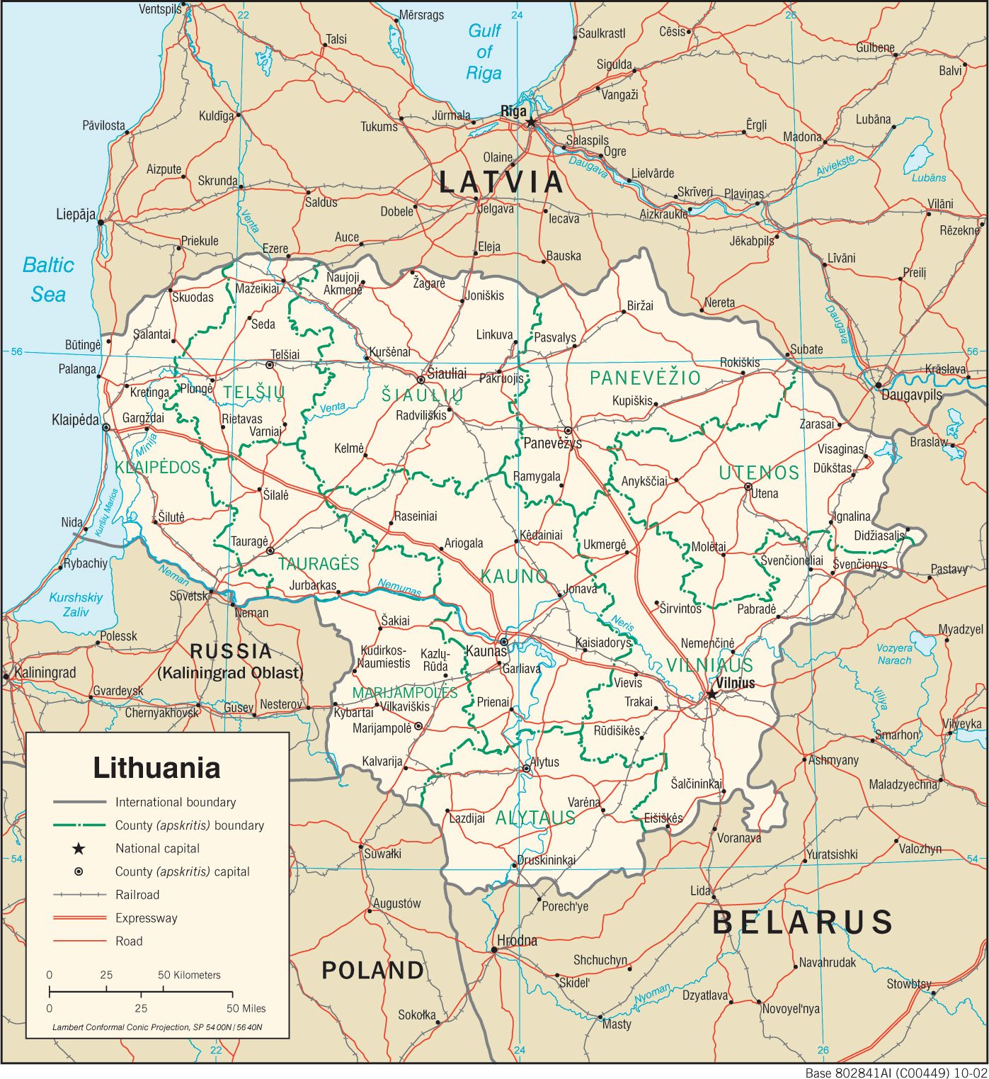 [Update] Bản đồ hành chính đất nước Litva (Litva Map) phóng to năm 2022 19