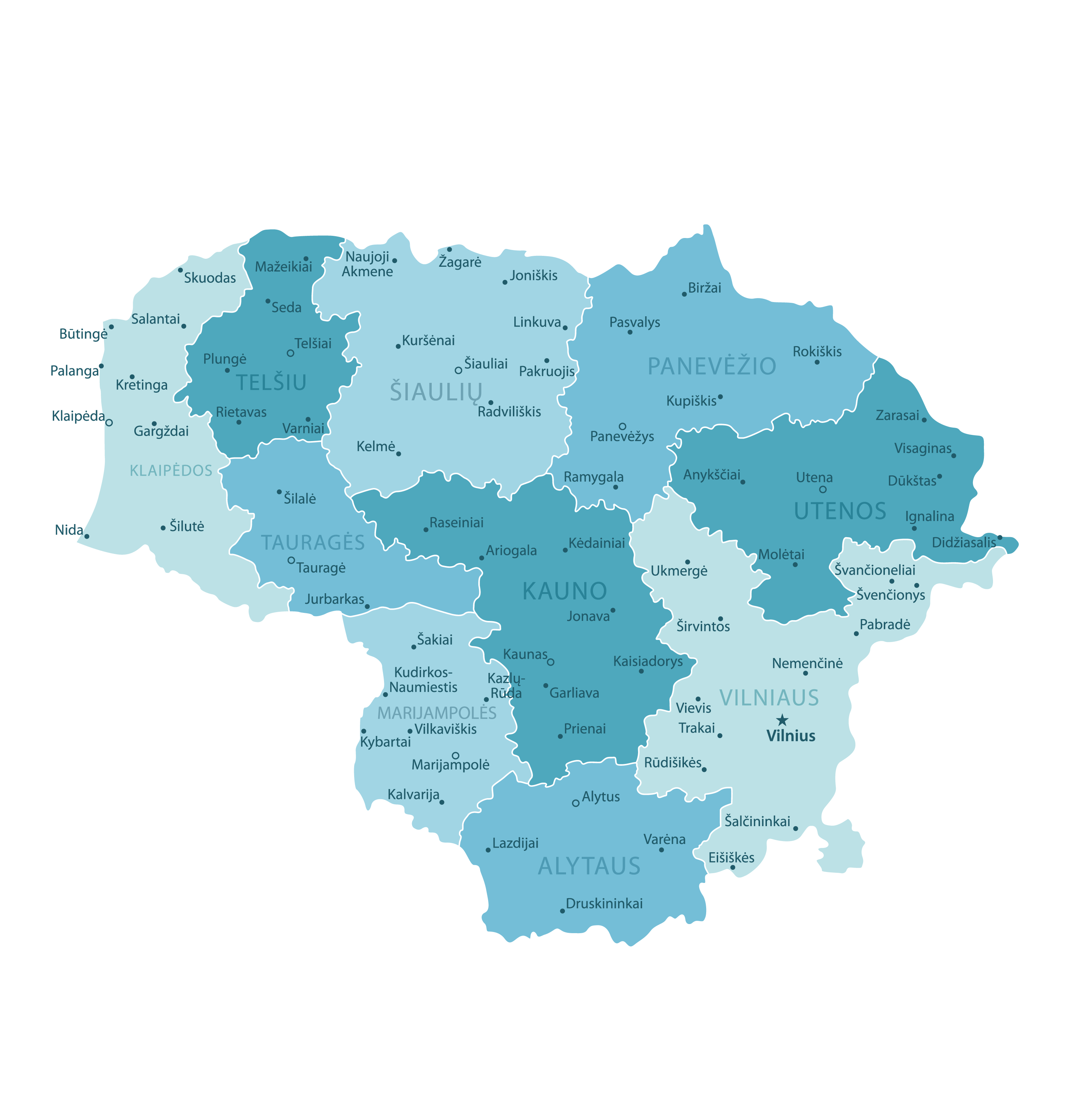 [Update] Bản đồ hành chính đất nước Litva (Litva Map) phóng to năm 2022 22