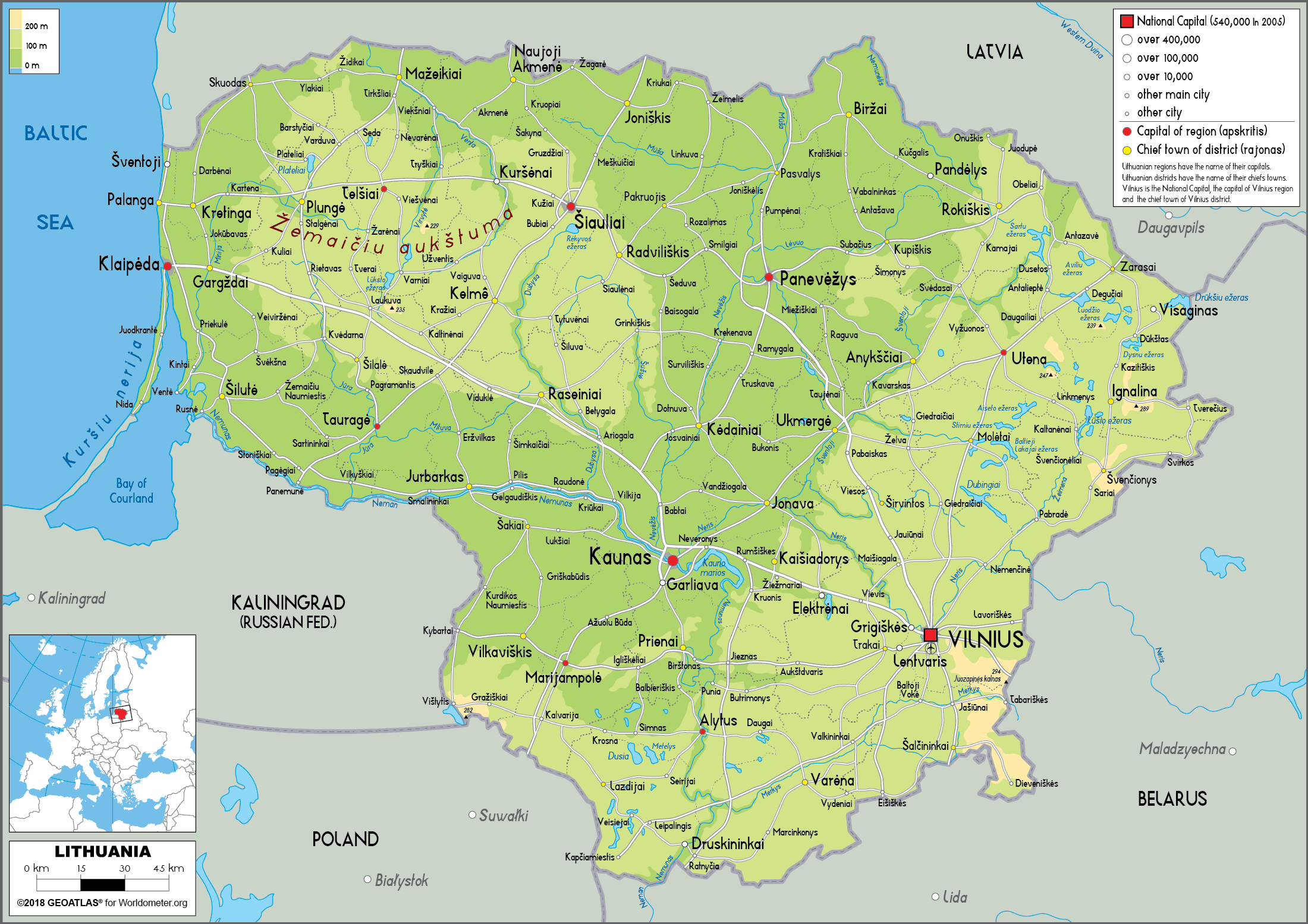 [Update] Bản đồ hành chính đất nước Litva (Litva Map) phóng to năm 2022 24