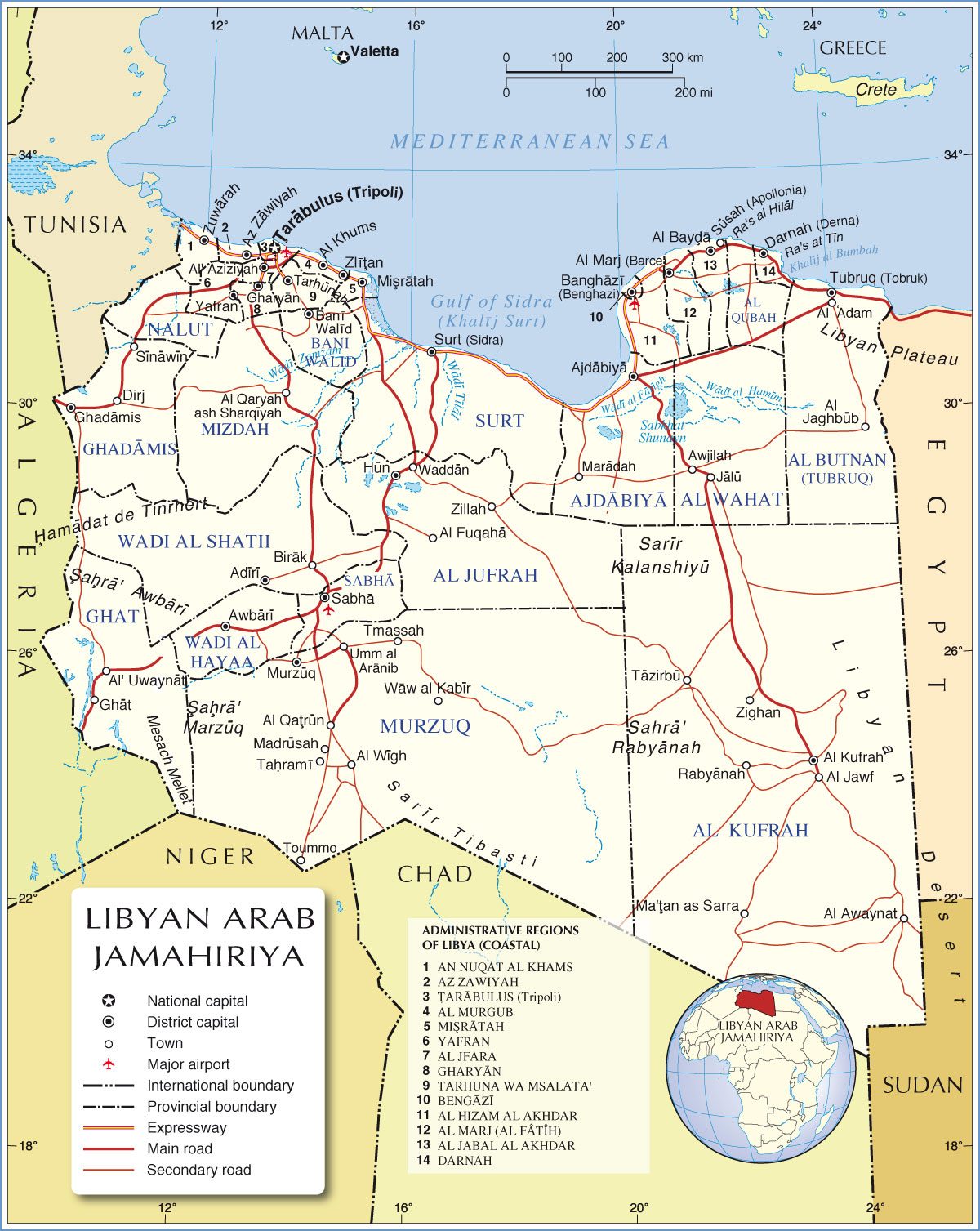 [Update] Bản đồ hành chính đất nước Libya (Libya Map) phóng to năm 2022 21