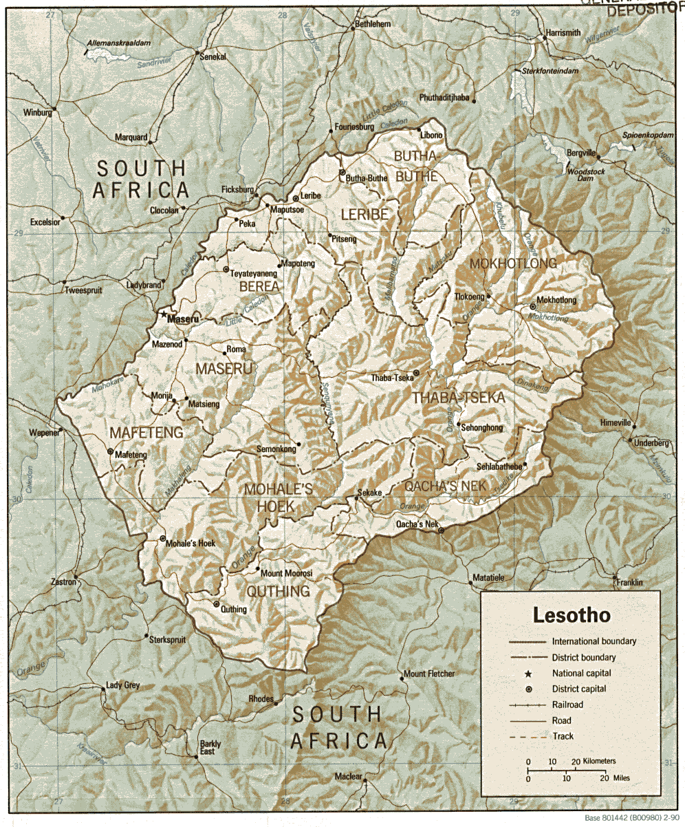 [Update] Bản đồ hành chính đất nước Lesotho (Lesotho Map) phóng to năm 2022 20