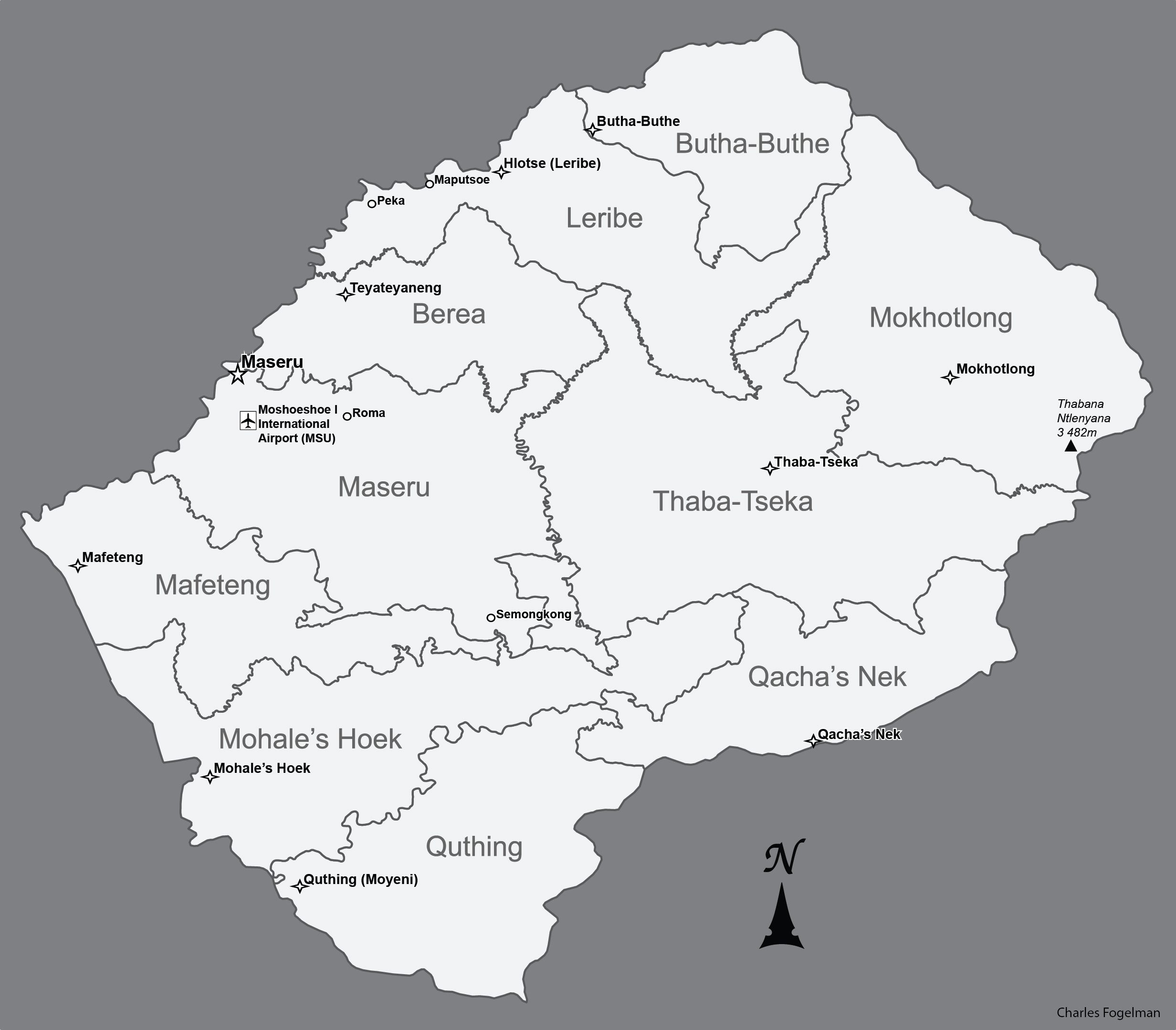 [Update] Bản đồ hành chính đất nước Lesotho (Lesotho Map) phóng to năm 2022 21