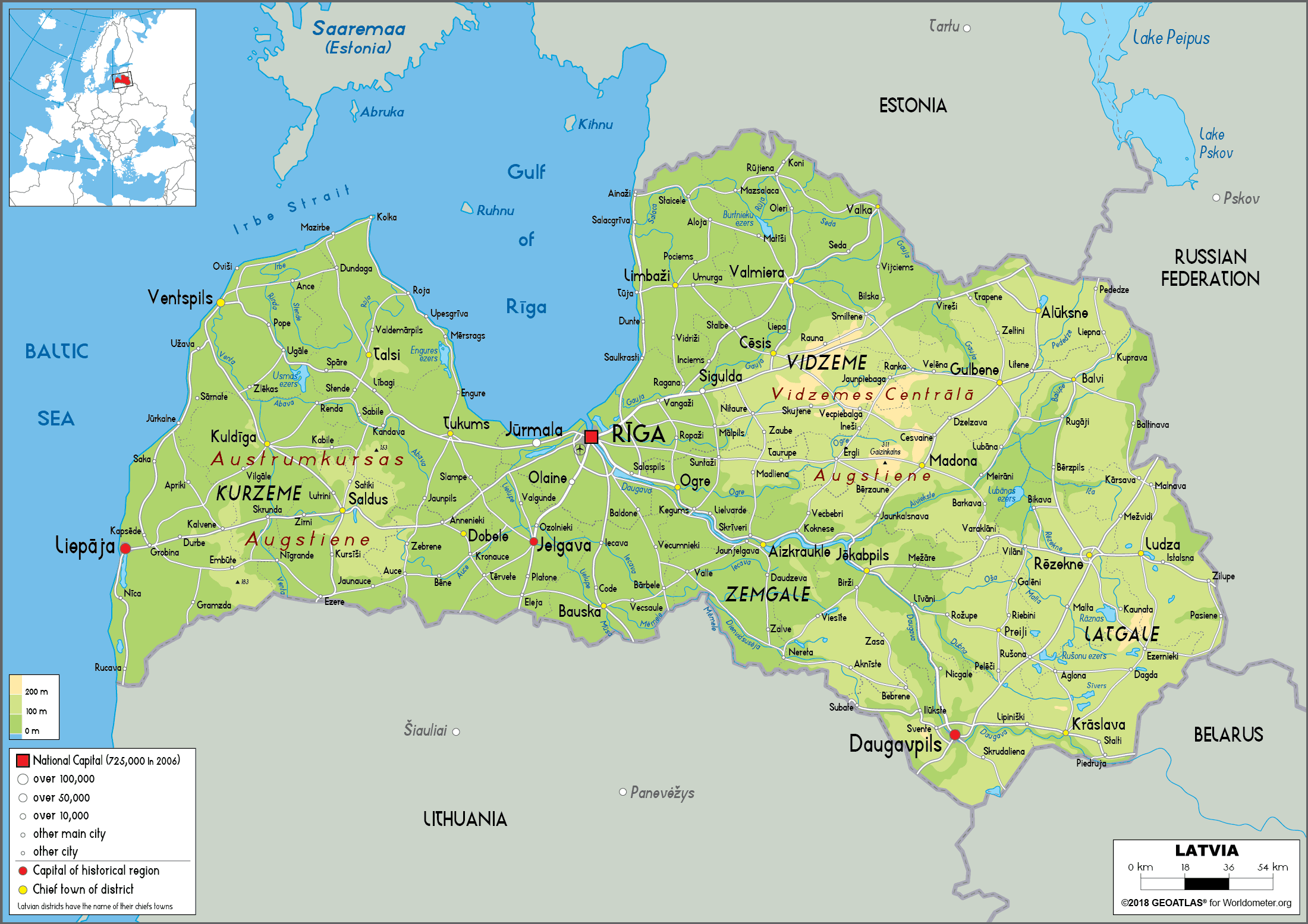 [Update] Bản đồ hành chính đất nước Latvia (Latvia Map) phóng to năm 2022 24