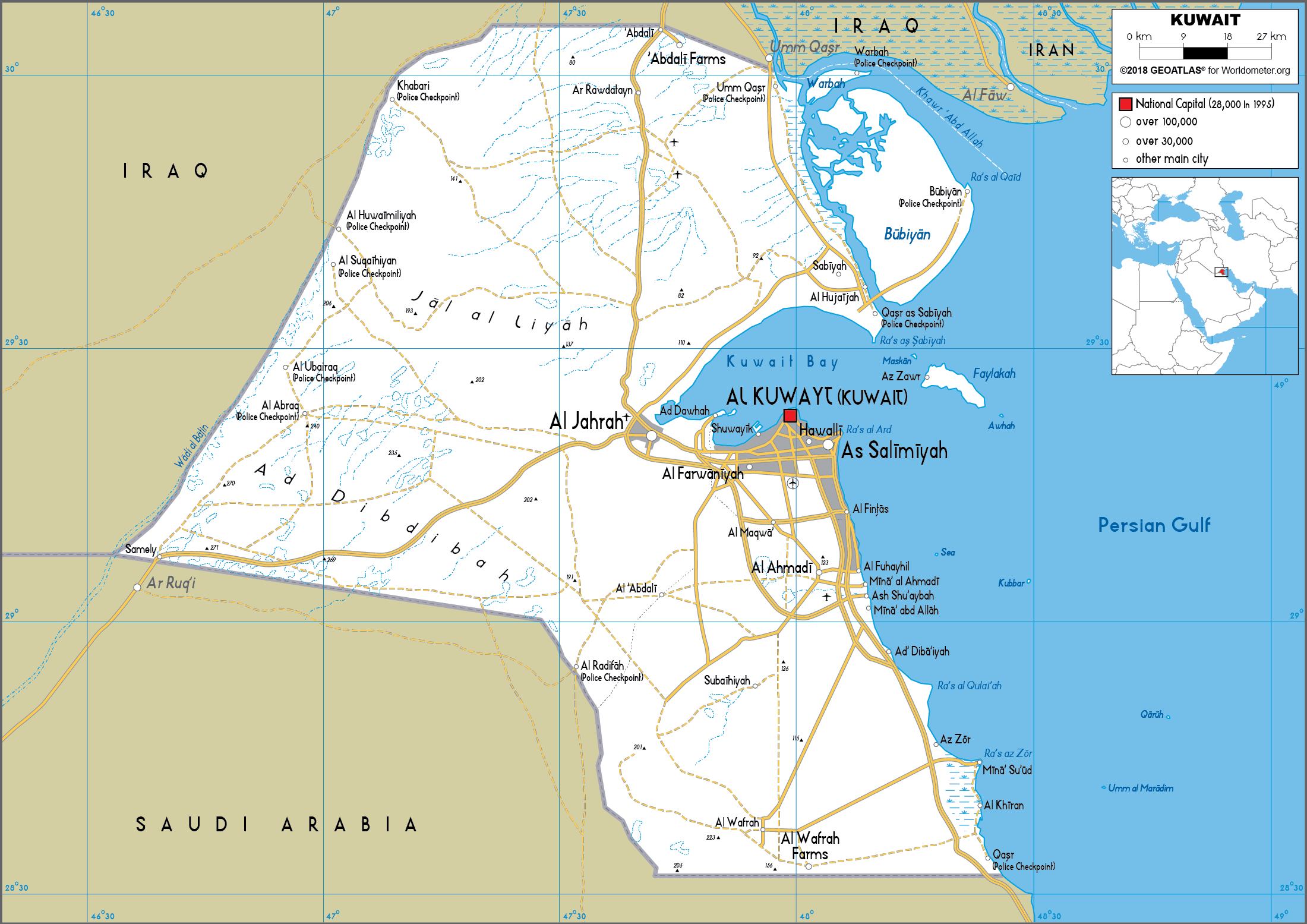 [Update] Bản đồ hành chính đất nước Kuwait (Kuwait Map) phóng to năm 2022 27