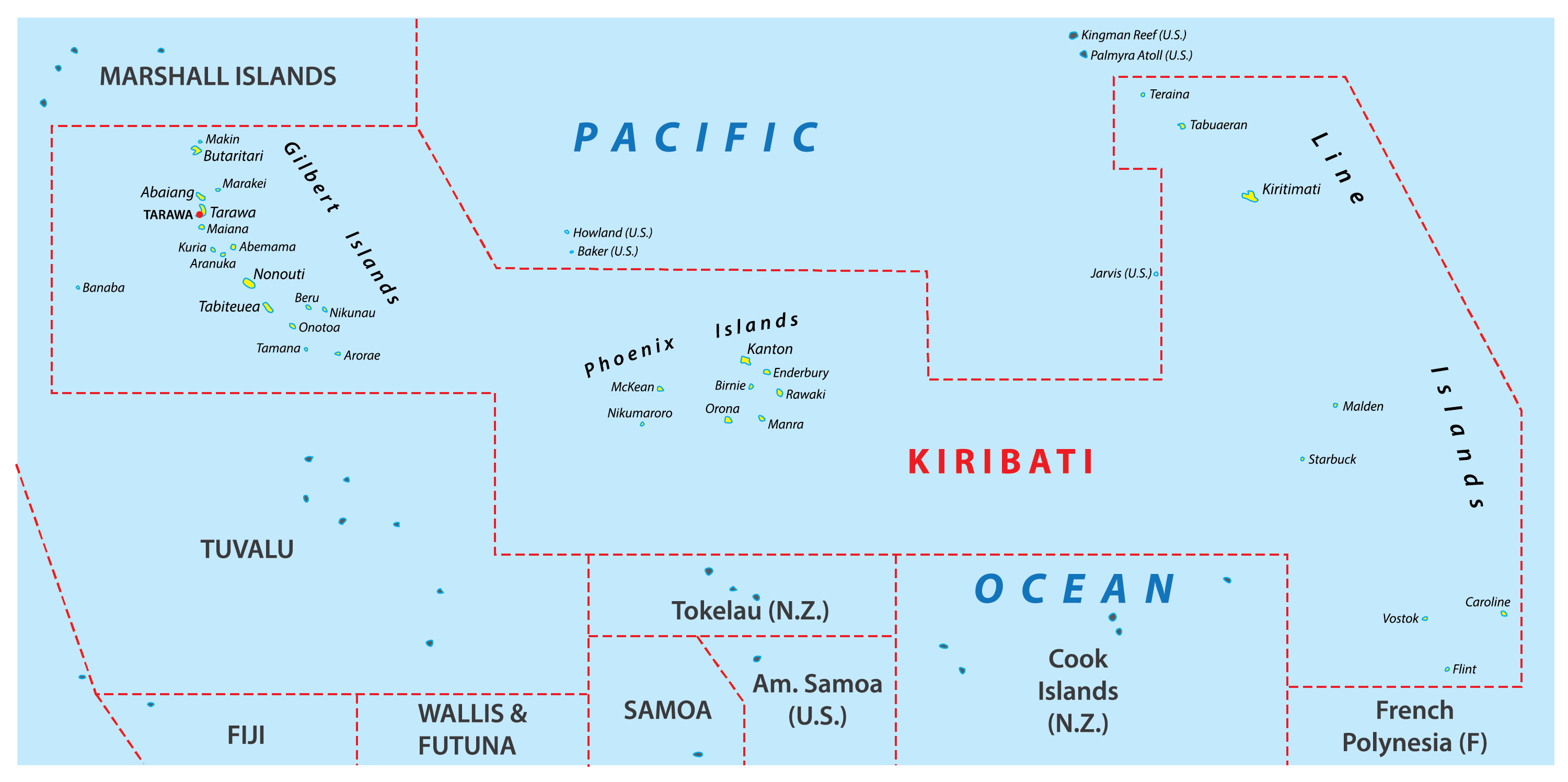 [Update] Bản đồ hành chính đất nước Kiribati (Kiribati Map) phóng to năm 2022 25