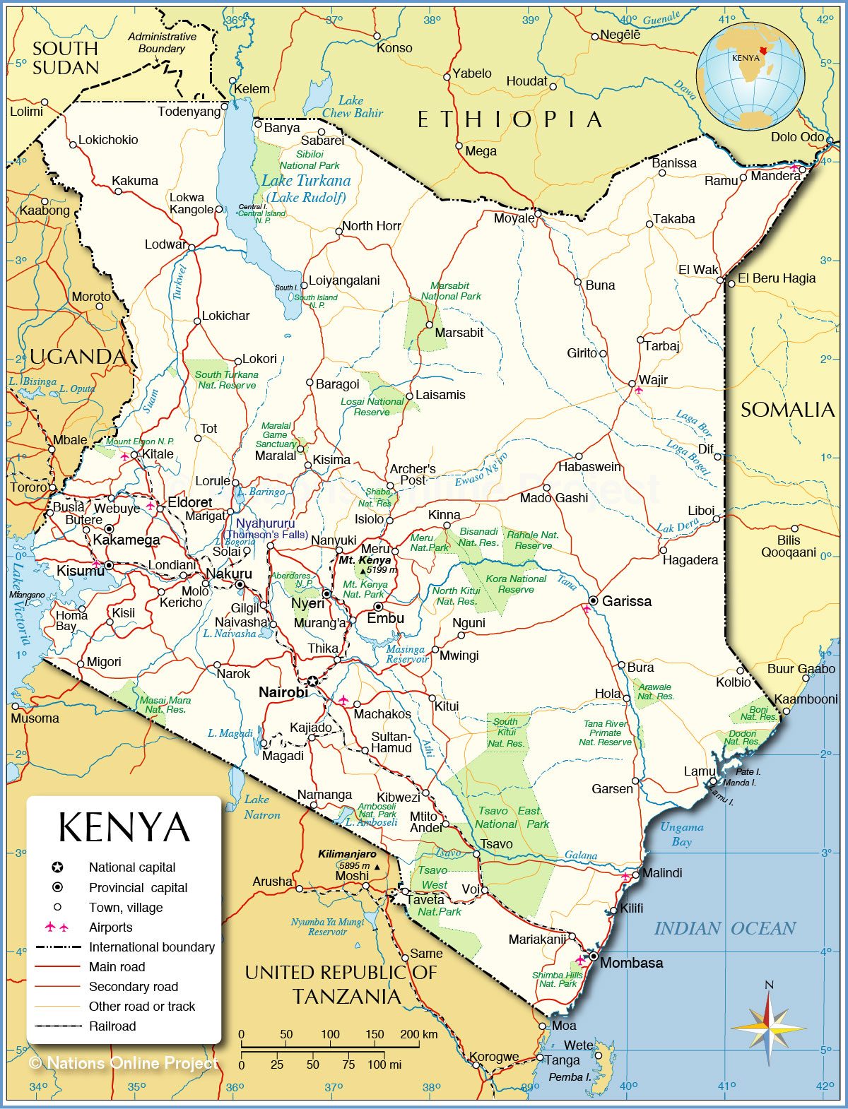 [Update] Bản đồ hành chính đất nước Kenya (Kenya Map) phóng to năm 2022 19
