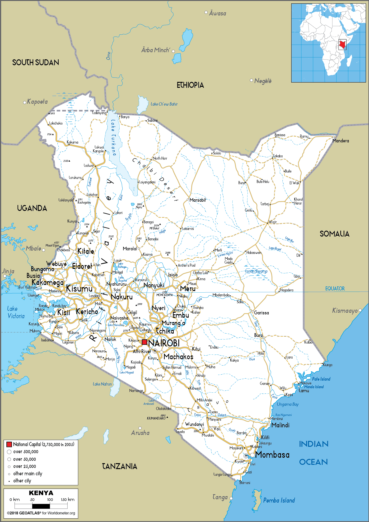 [Update] Bản đồ hành chính đất nước Kenya (Kenya Map) phóng to năm 2022 26