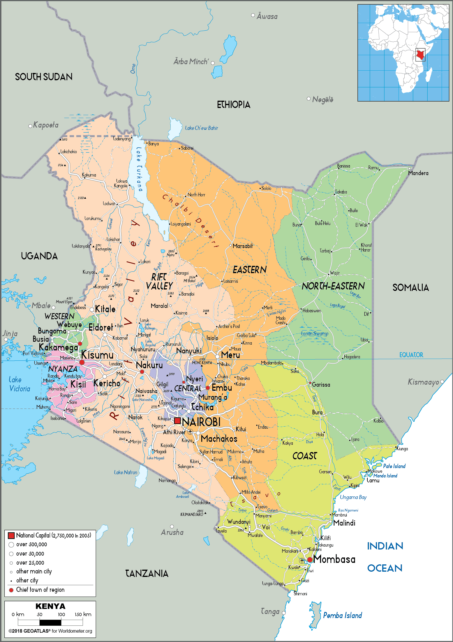 [Update] Bản đồ hành chính đất nước Kenya (Kenya Map) phóng to năm 2022 27