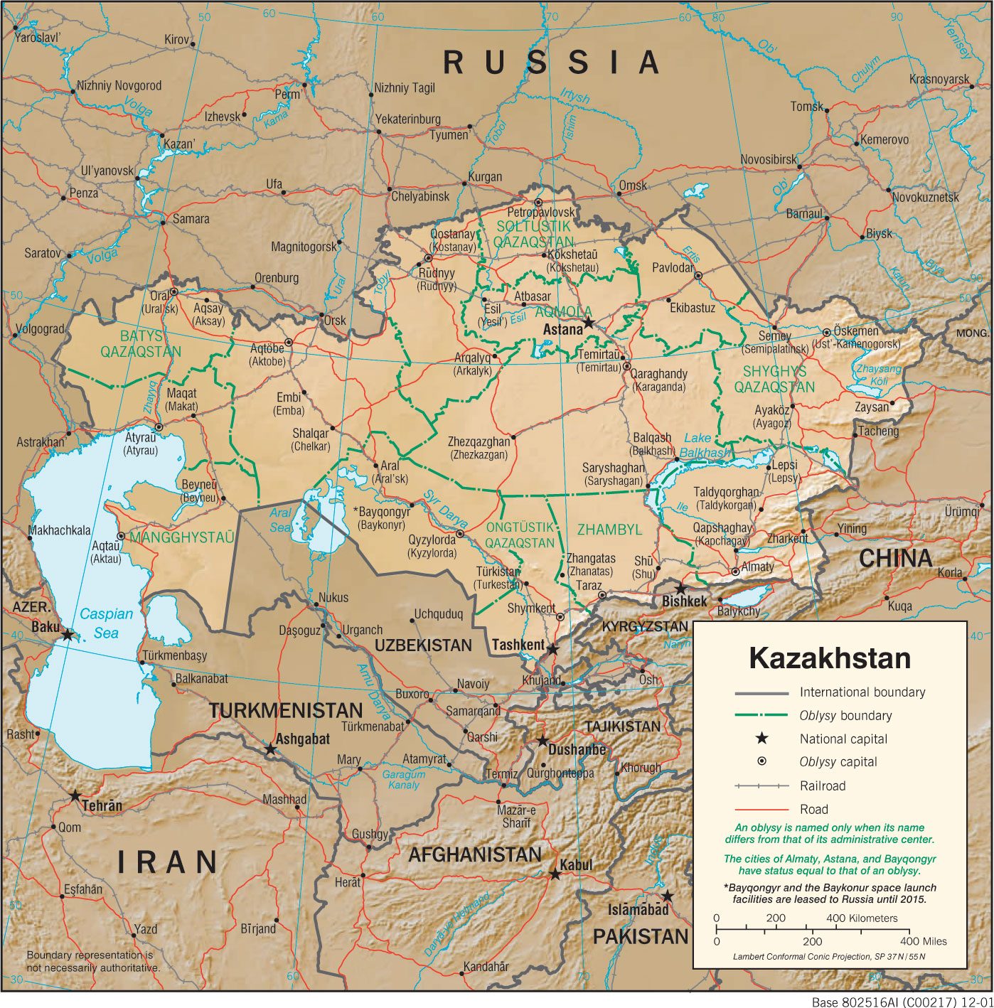 [Update] Bản đồ hành chính đất nước Kazakhstan (Kazakhstan Map) phóng to năm 2022 23
