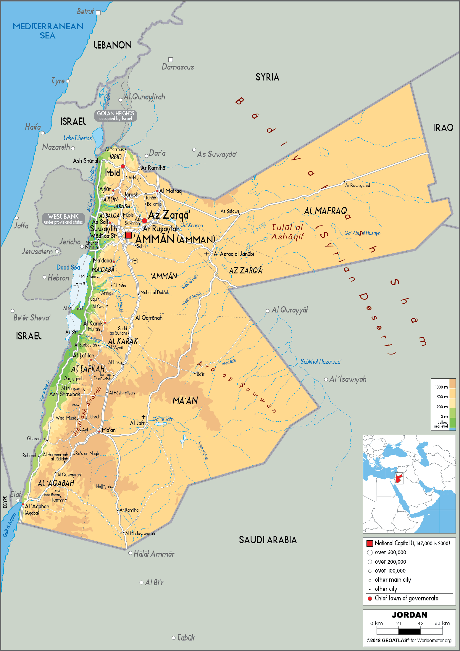 [Update] ​​​​​​​Bản đồ đất nước Jordan (Jordan Map) phóng to năm 2022 25