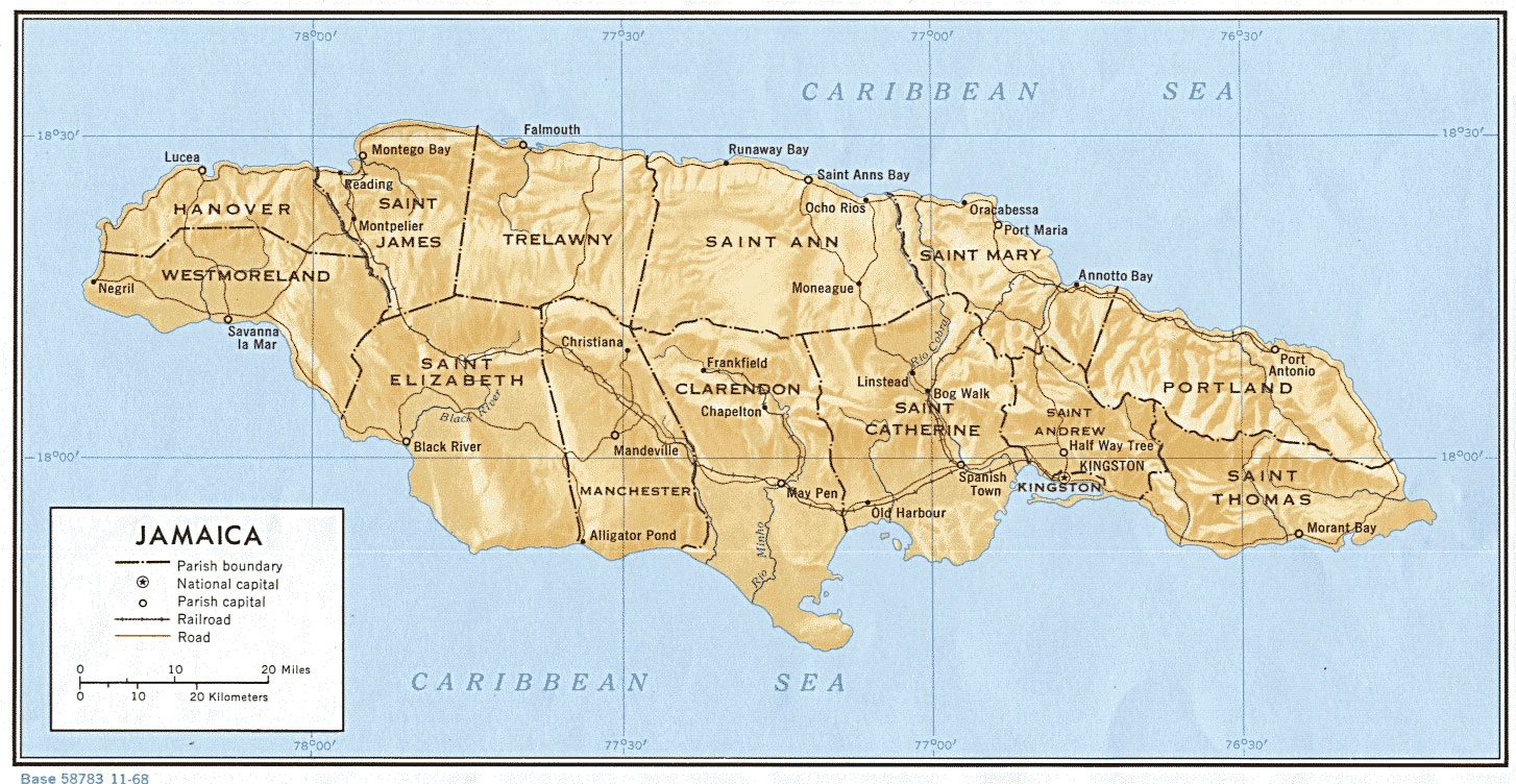 [Update] Bản đồ hành chính đất nước Jamaica (Jamaica Map) phóng to năm 2022 21