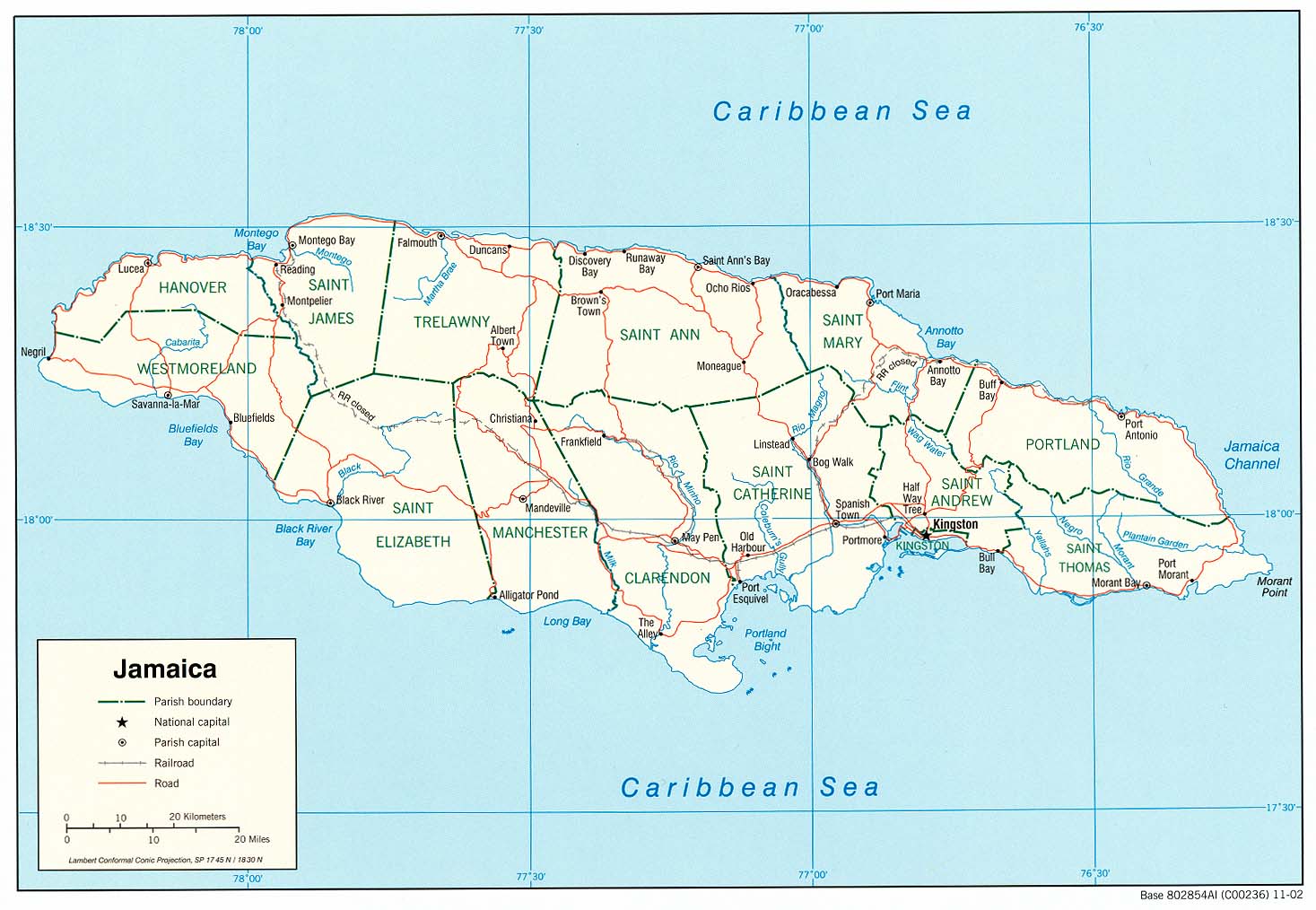 [Update] Bản đồ hành chính đất nước Jamaica (Jamaica Map) phóng to năm 2022 24