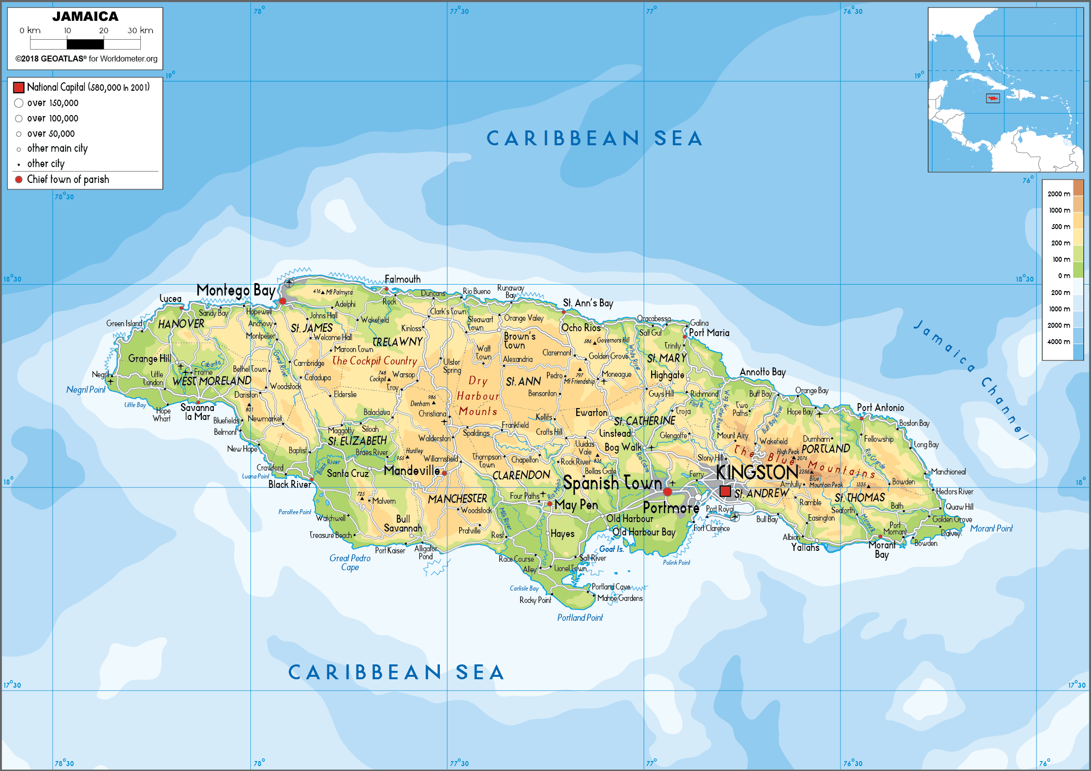 [Update] Bản đồ hành chính đất nước Jamaica (Jamaica Map) phóng to năm 2022 29