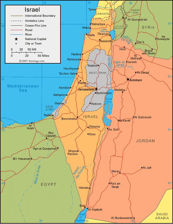 [Update] Bản đồ hành chính đất nước Israel (Israel Map) phóng to năm 2022 14