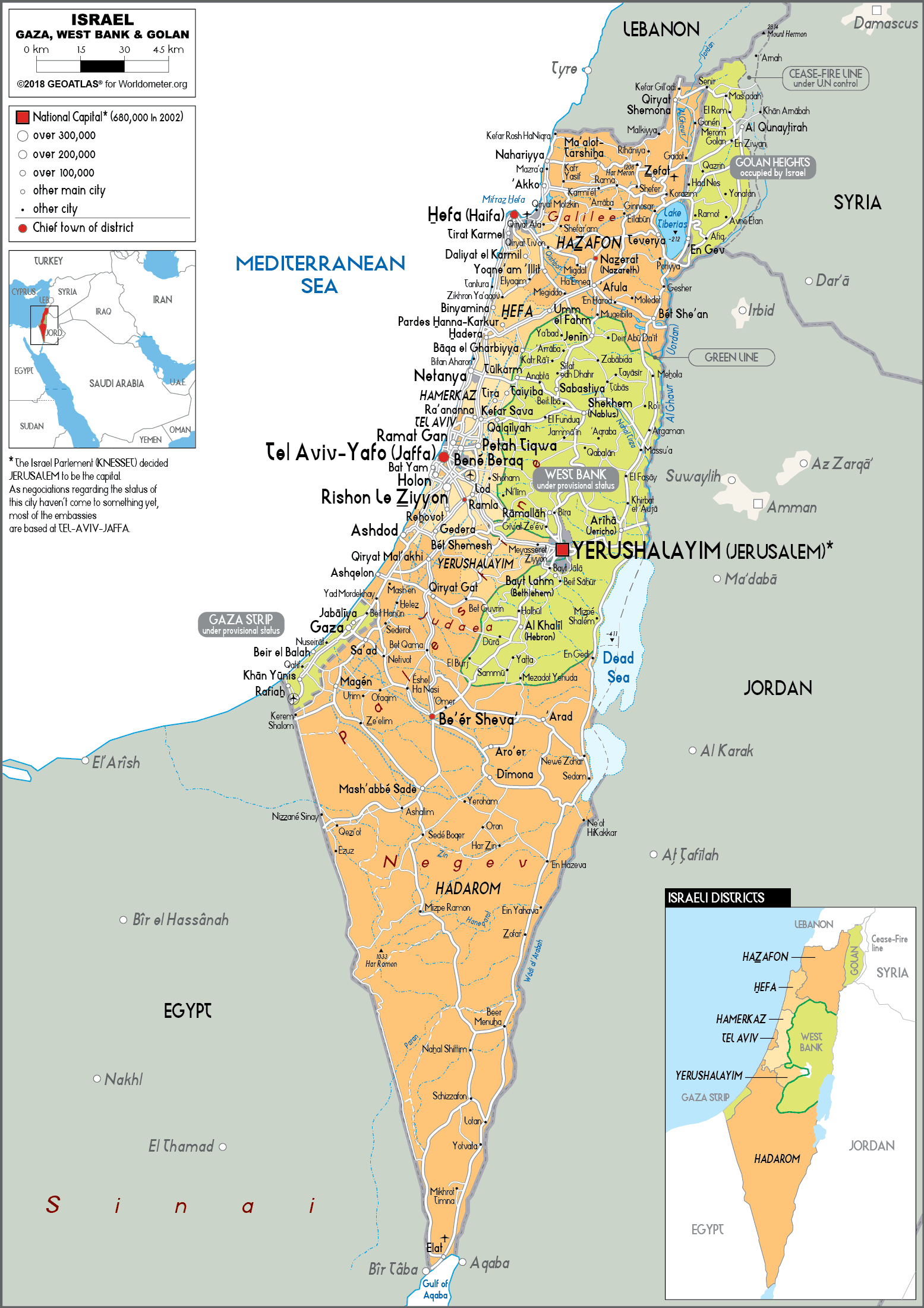 [Update] Bản đồ hành chính đất nước Israel (Israel Map) phóng to năm 2022 24